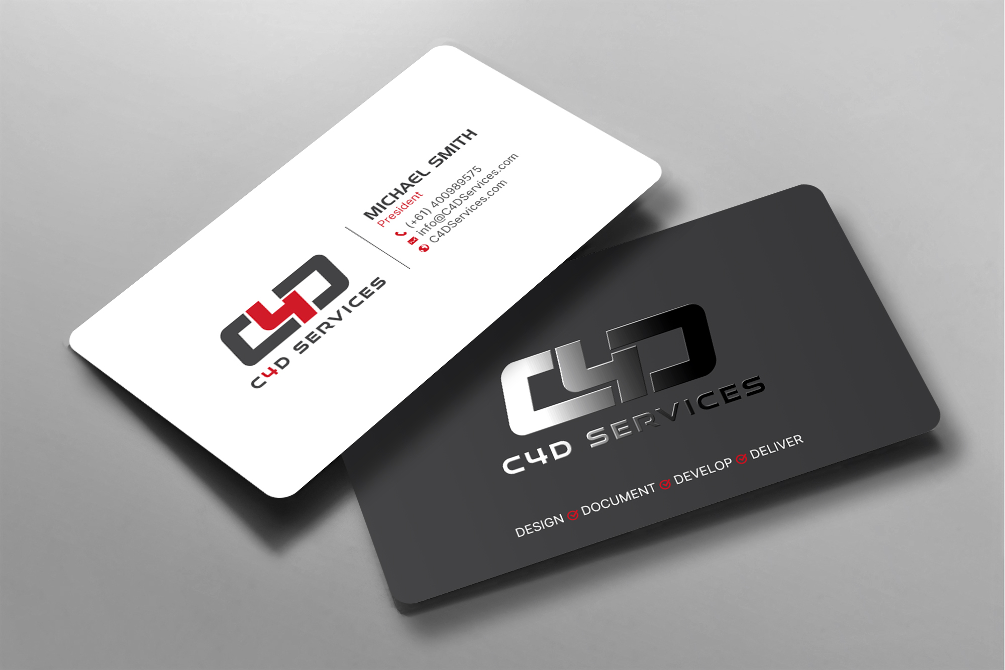 Business Card Design by chandrayaan.creative for C4D Services | Design #29417923