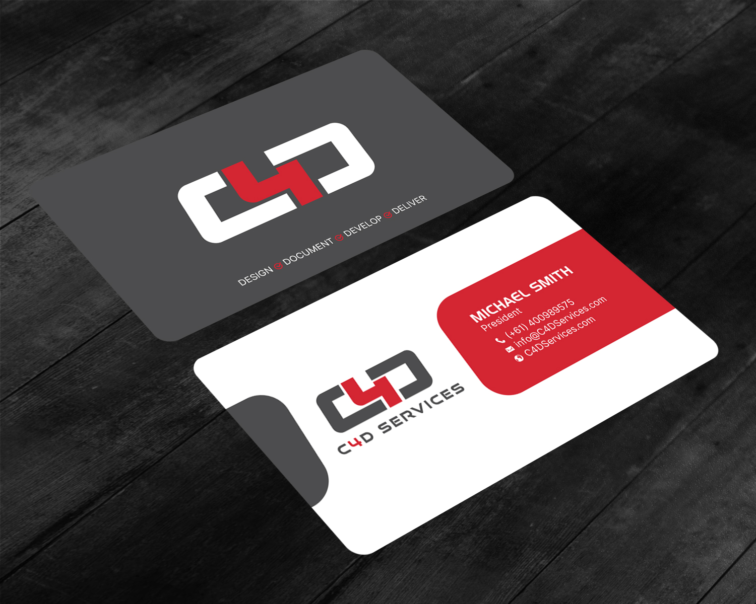 Business Card Design by chandrayaan.creative for C4D Services | Design #29417925