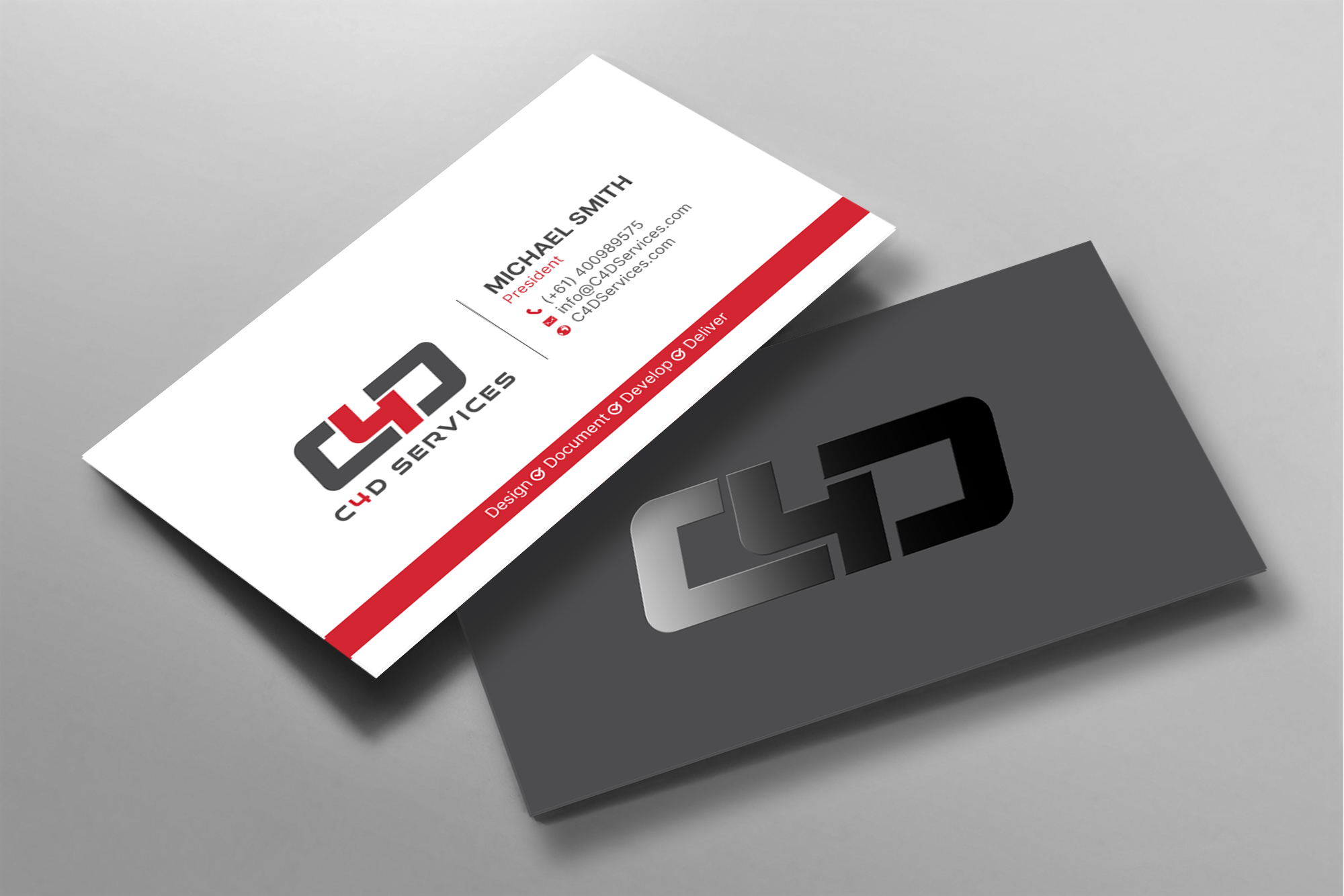 Diseño de Tarjeta de Presentación por chandrayaan.creative para C4D Services | Diseño #29418923