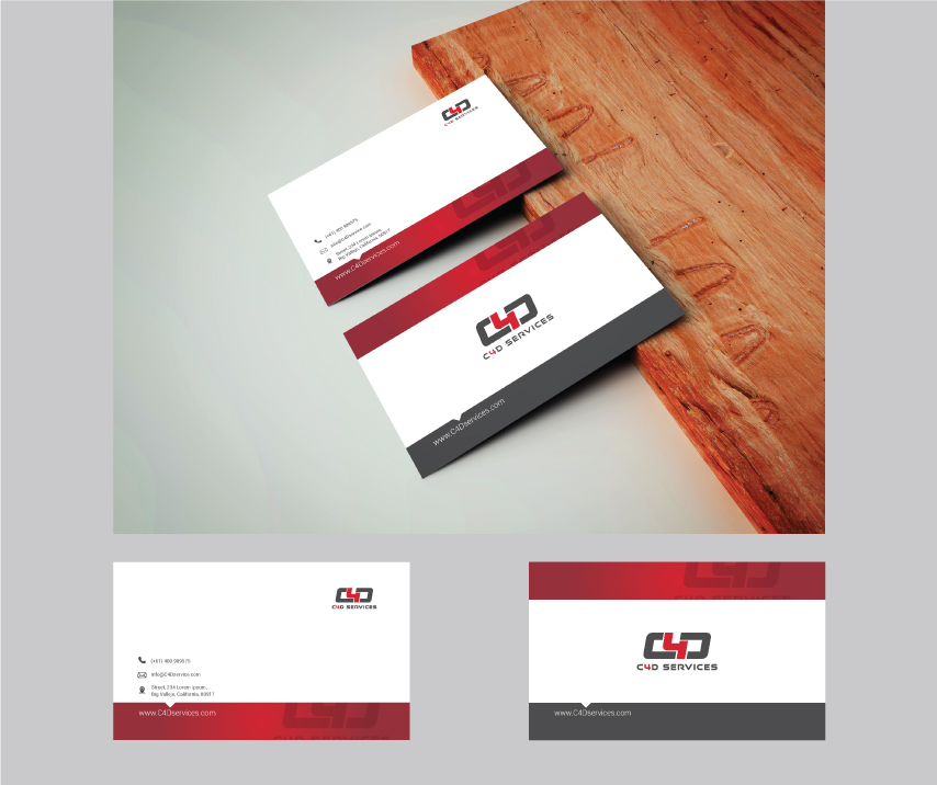 Business Card Design by 3Guys for C4D Services | Design #29424967