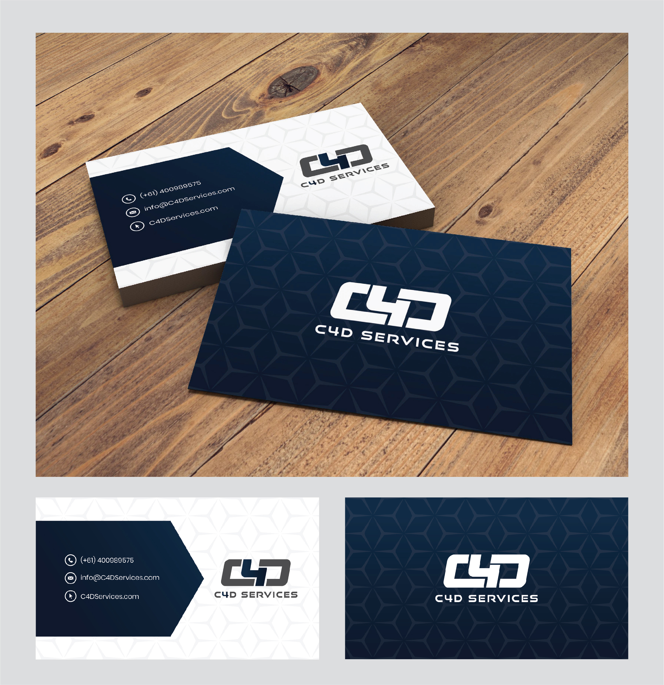 Business Card Design by 3Guys for C4D Services | Design #29424969
