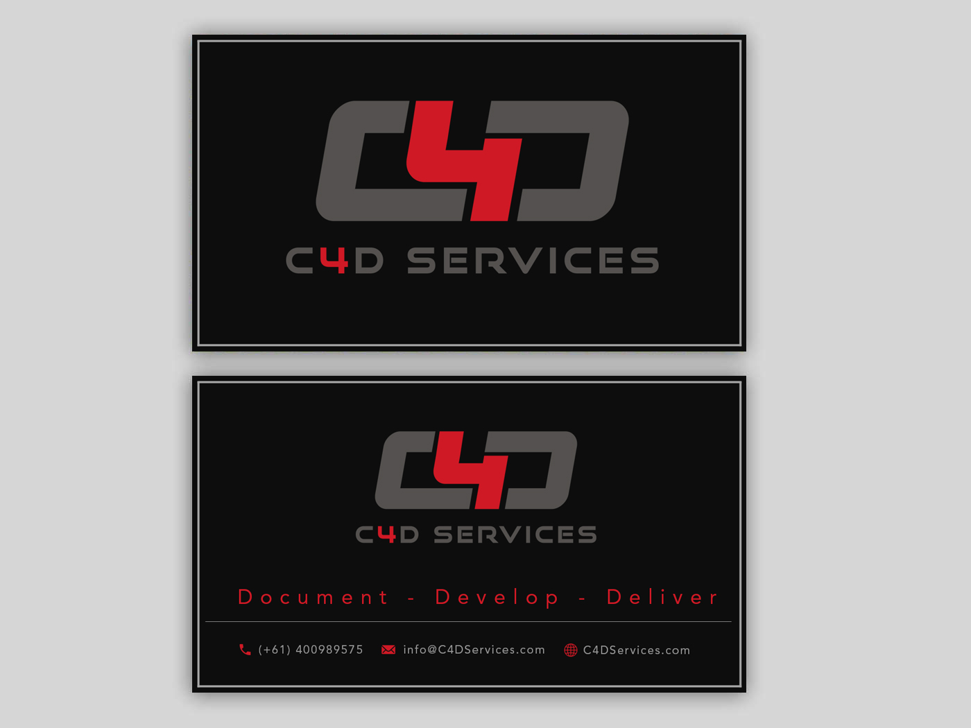 Design de Carte de Visite par Rajib Bhattacharya pour C4D Services | Design #29424642