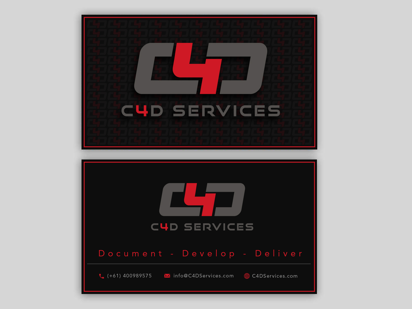Visitenkarten-Design von Rajib Bhattacharya für C4D Services | Design #29424807
