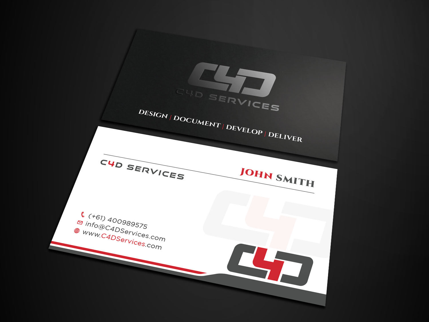 Business Card Design by Tripti Ranjan Gain for C4D Services | Design #29438450