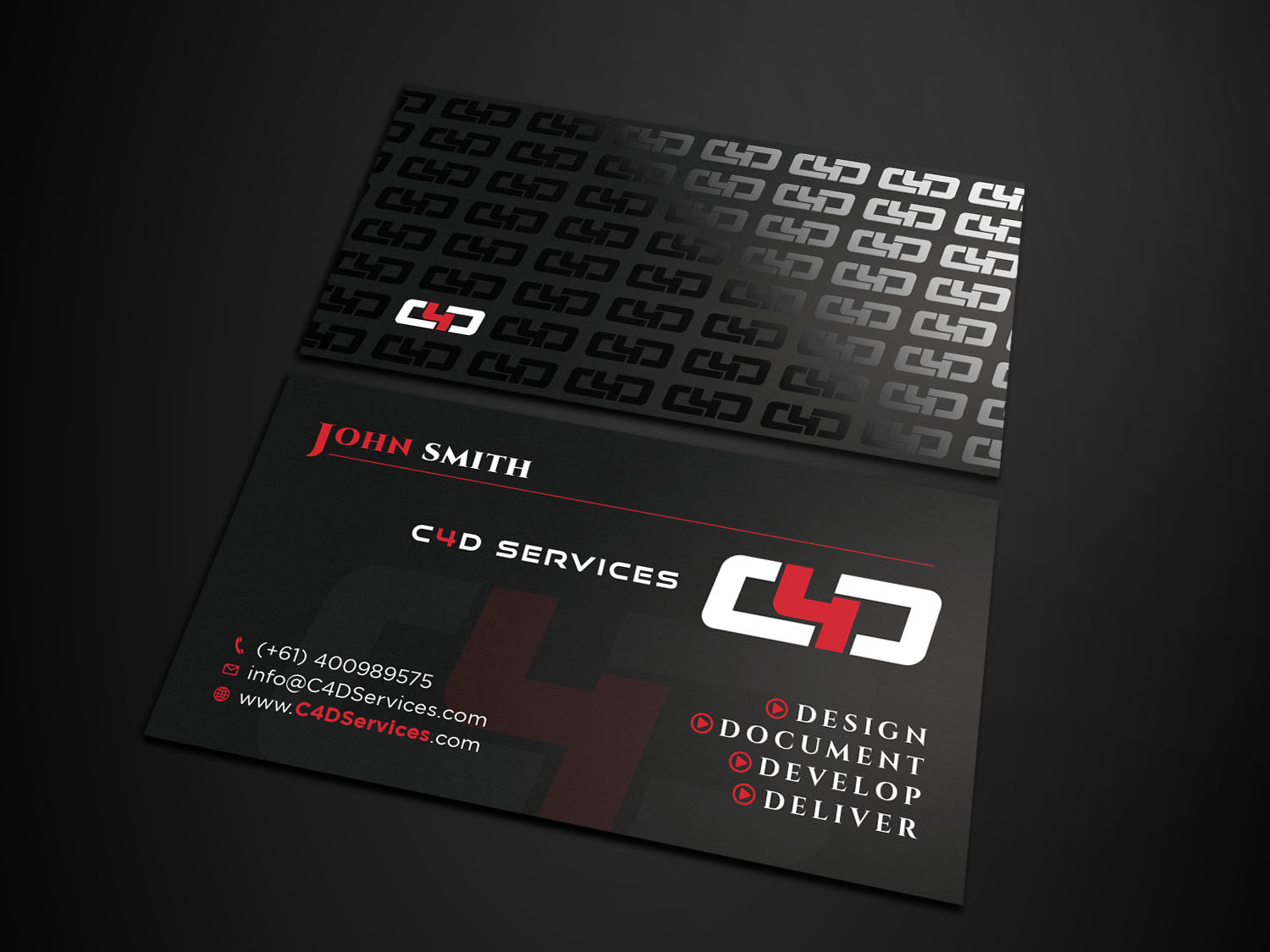 Business Card Design by Tripti Ranjan Gain for C4D Services | Design #29439226