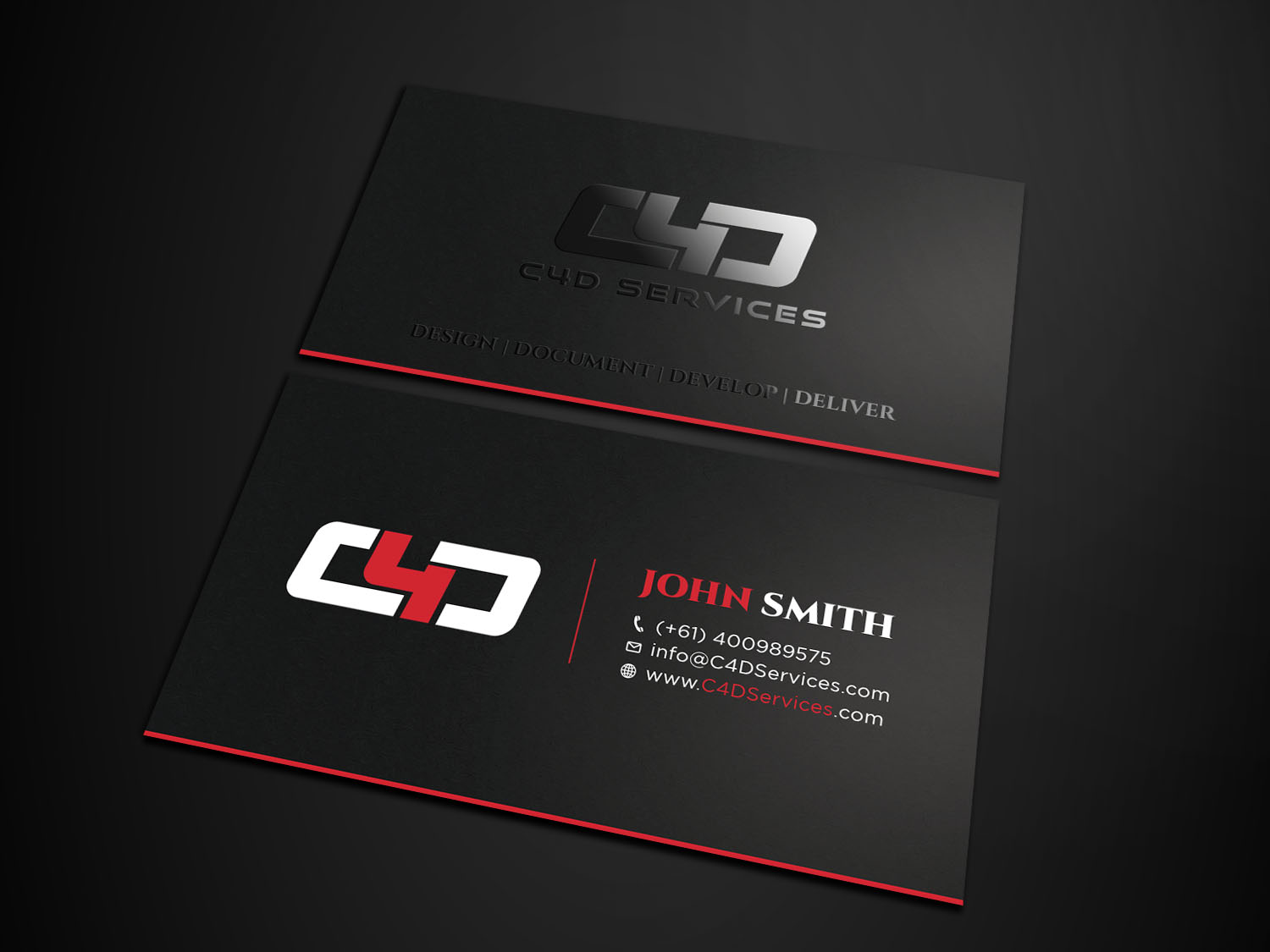 Business Card Design by Tripti Ranjan Gain for C4D Services | Design #29439227
