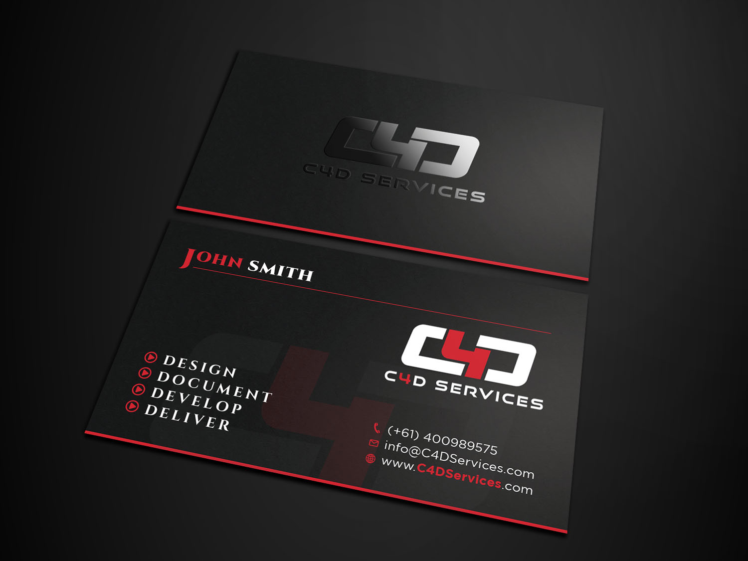 Business Card Design by Tripti Ranjan Gain for C4D Services | Design #29439230