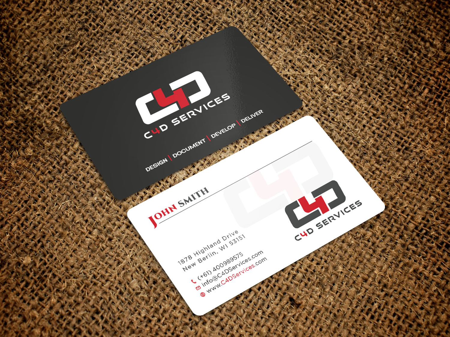Business Card Design by Tripti Ranjan Gain for C4D Services | Design #29439233