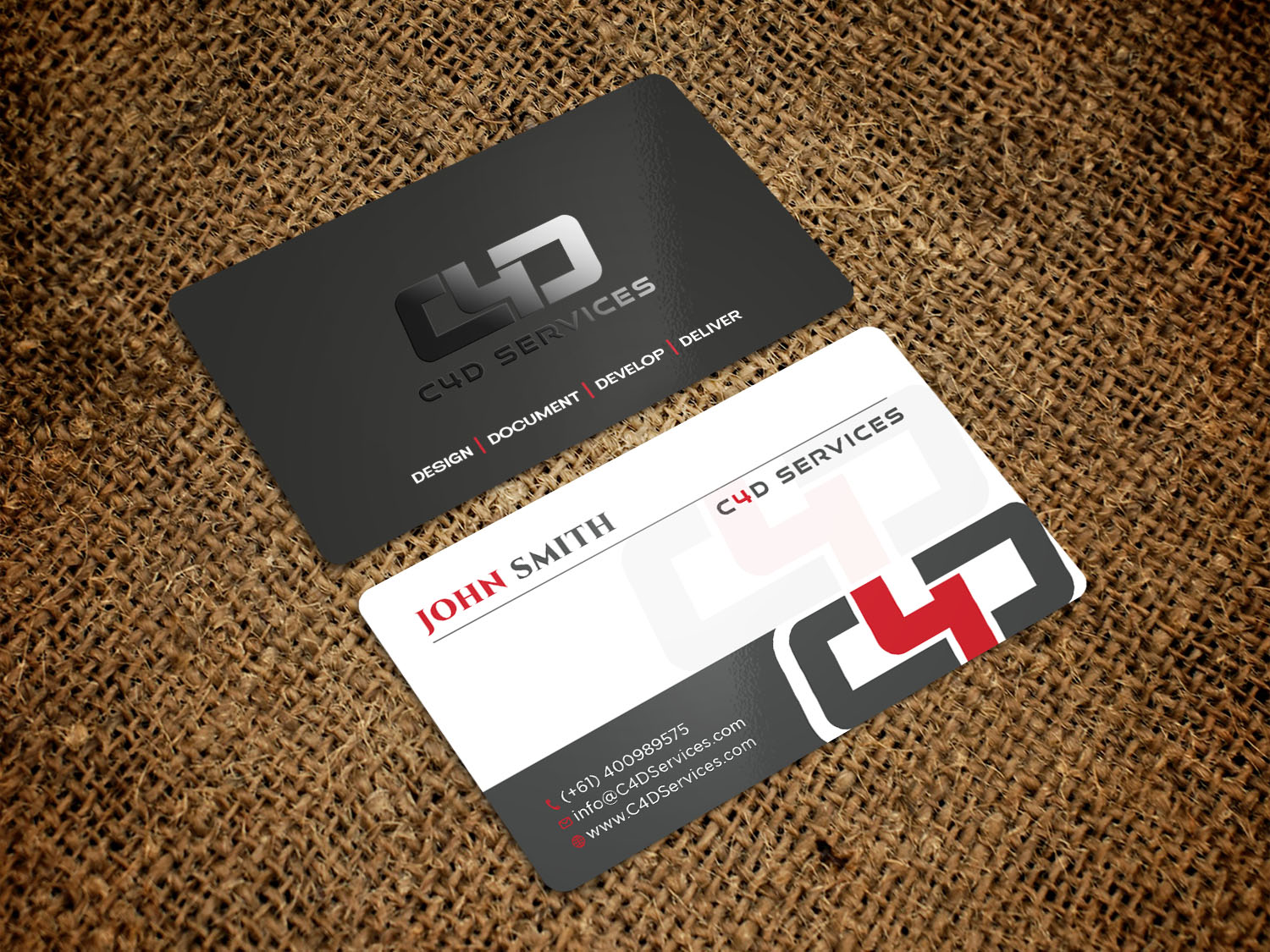 Visitenkarten-Design von Tripti Ranjan Gain für C4D Services | Design #29439236