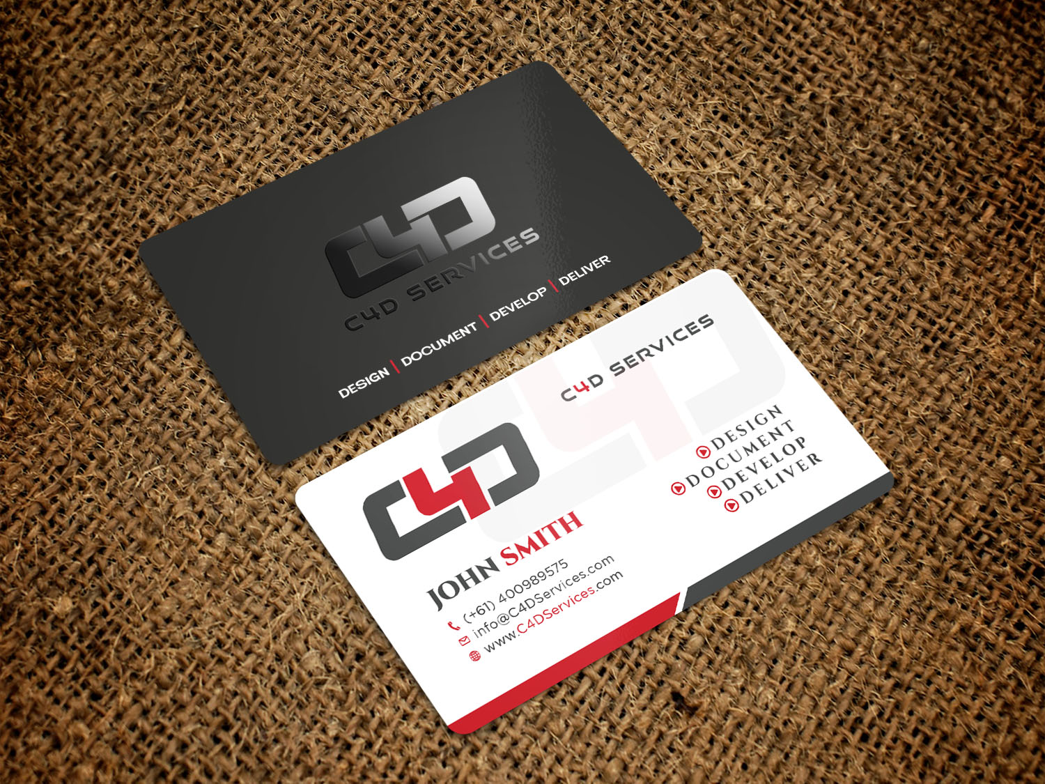 Business Card Design by Tripti Ranjan Gain for C4D Services | Design #29439238