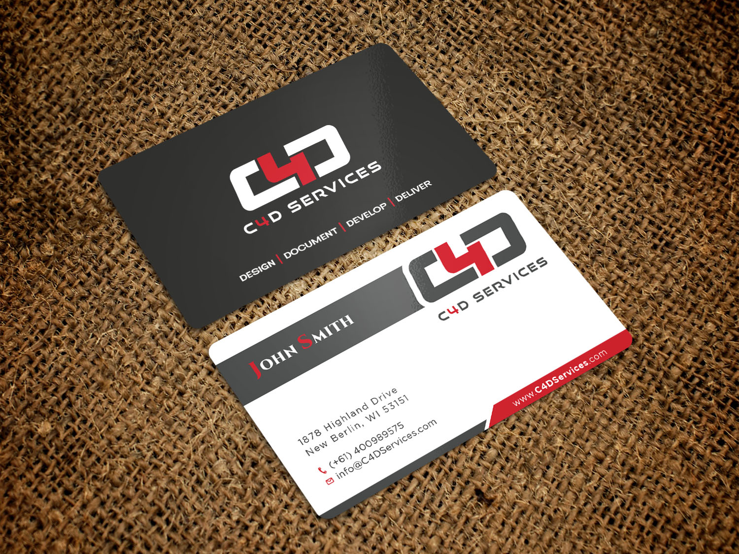 Business Card Design by Tripti Ranjan Gain for C4D Services | Design #29439242