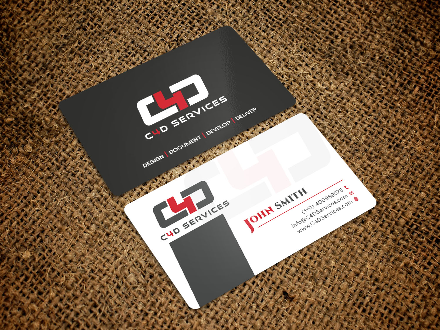 Business Card Design by Tripti Ranjan Gain for C4D Services | Design #29439244