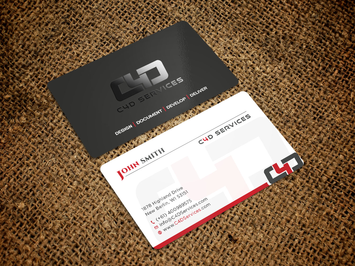 Business Card Design by Tripti Ranjan Gain for C4D Services | Design #29439245