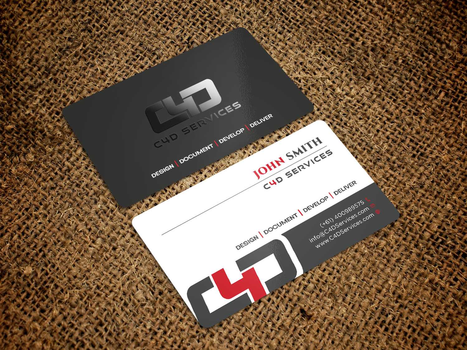 Business Card Design by Tripti Ranjan Gain for C4D Services | Design #29439248
