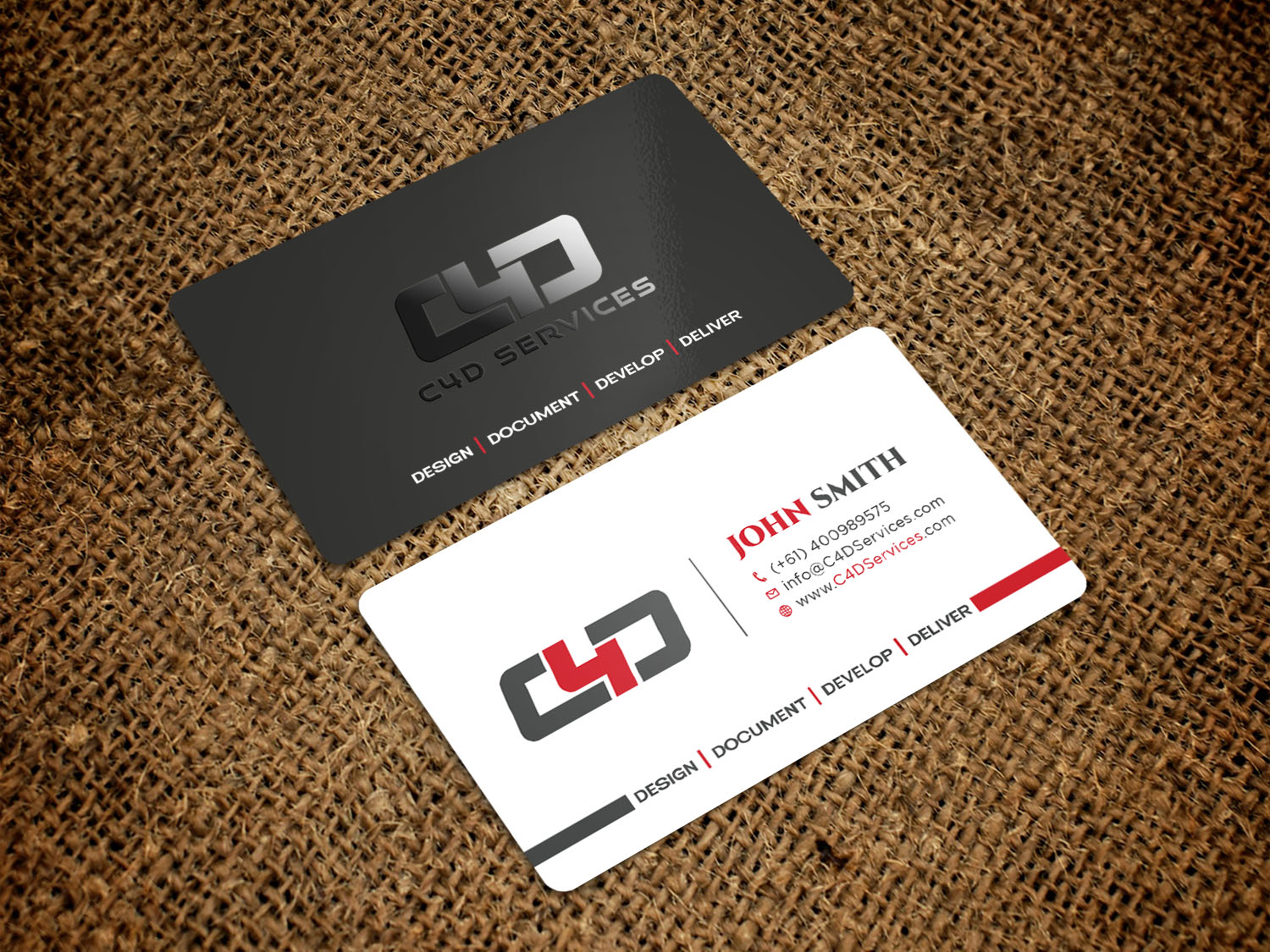 Visitenkarten-Design von Tripti Ranjan Gain für C4D Services | Design #29439249