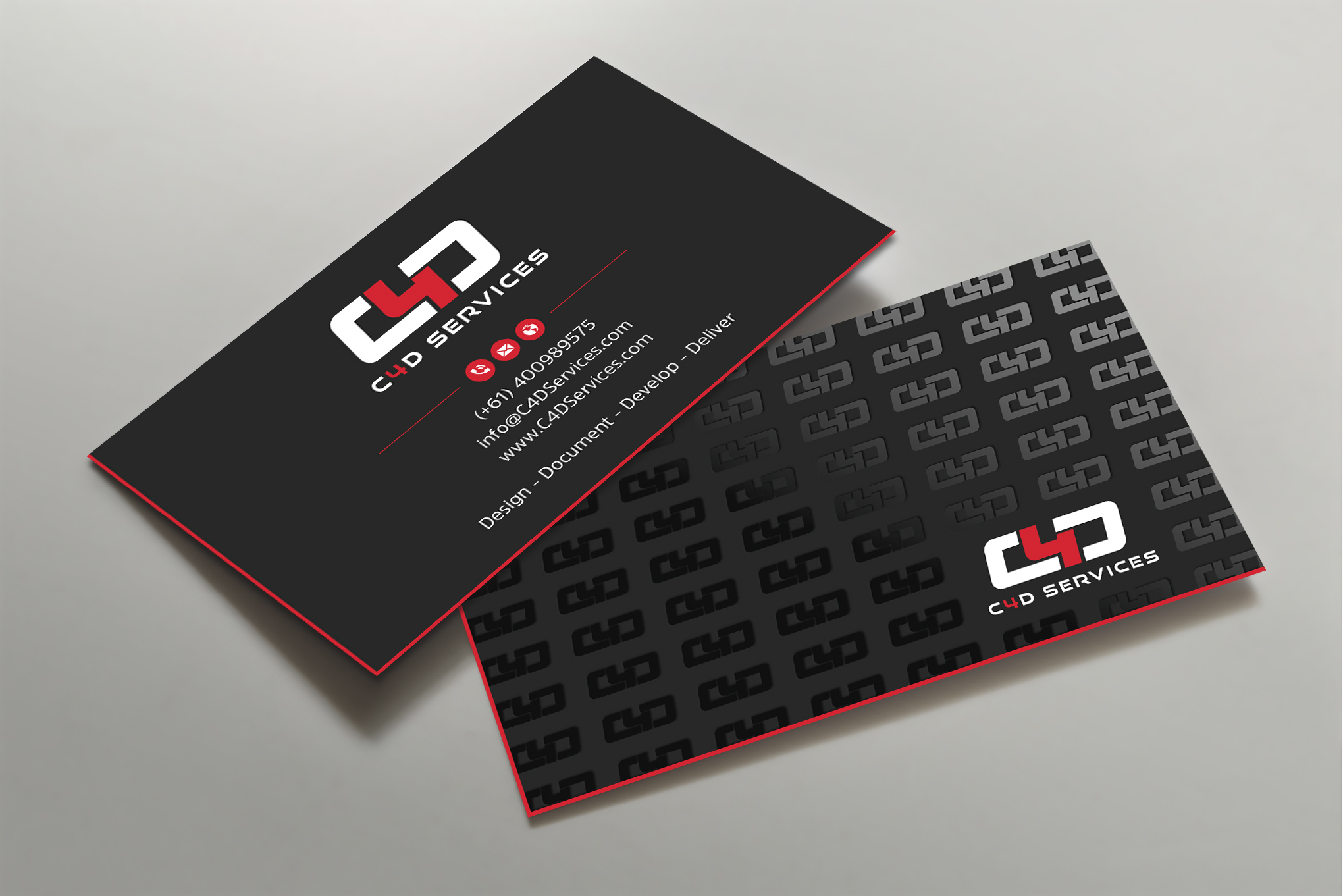 Visitenkarten-Design von Uttom 2 für C4D Services | Design #29416333