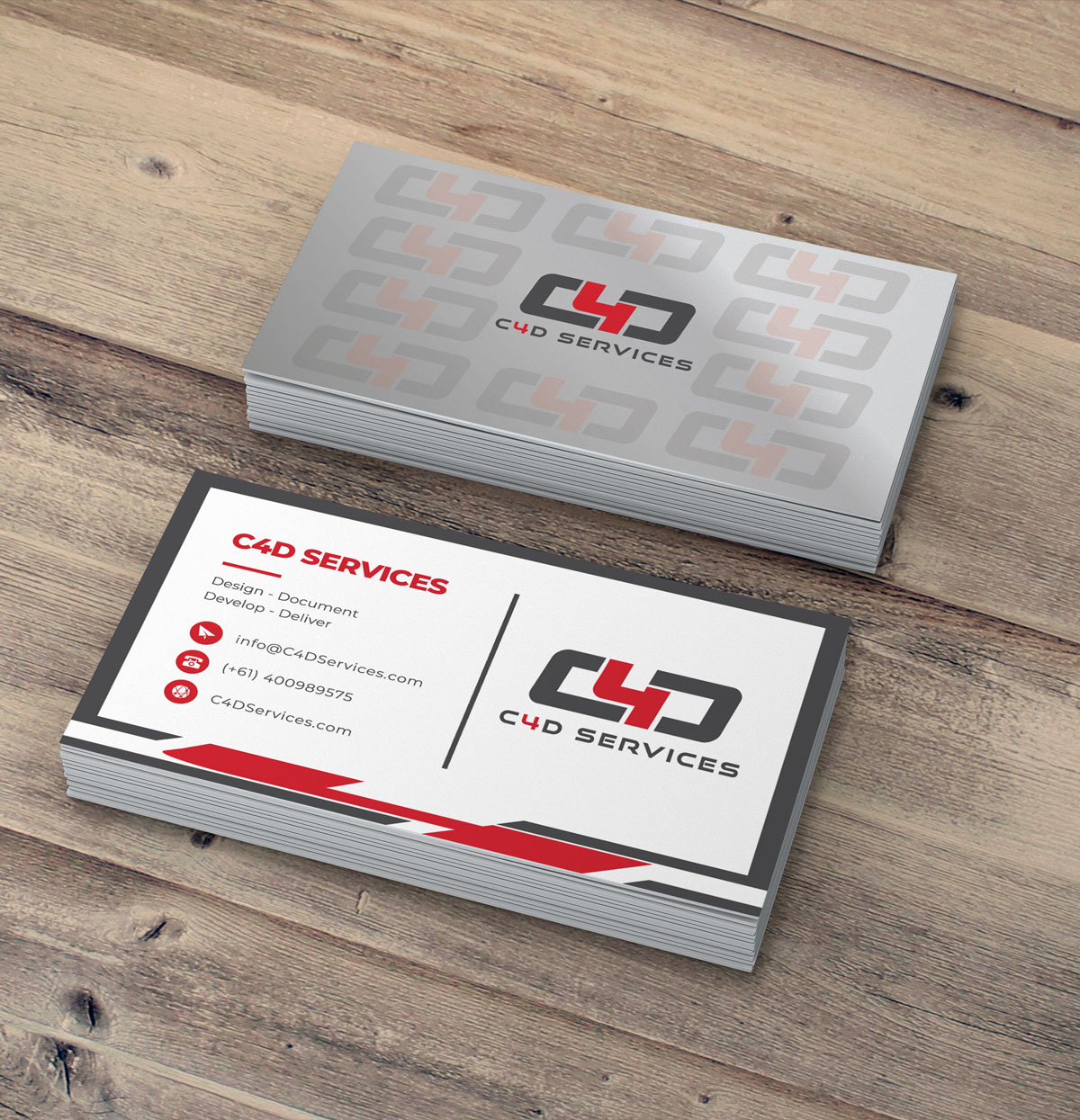 Business Card Design by adel 9 for C4D Services | Design #29435414