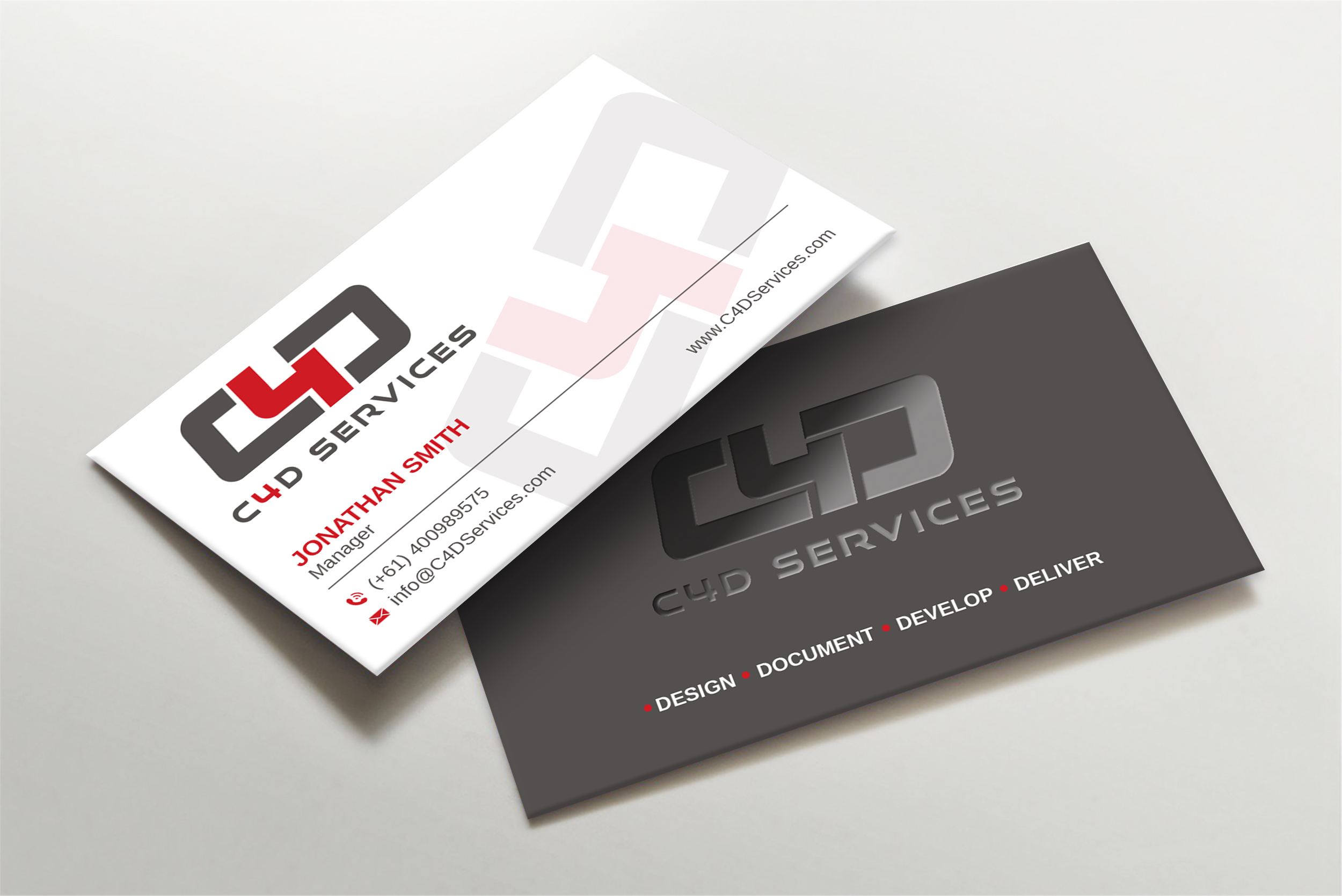 Business Card Design by Imagine design000 for C4D Services | Design #29416121