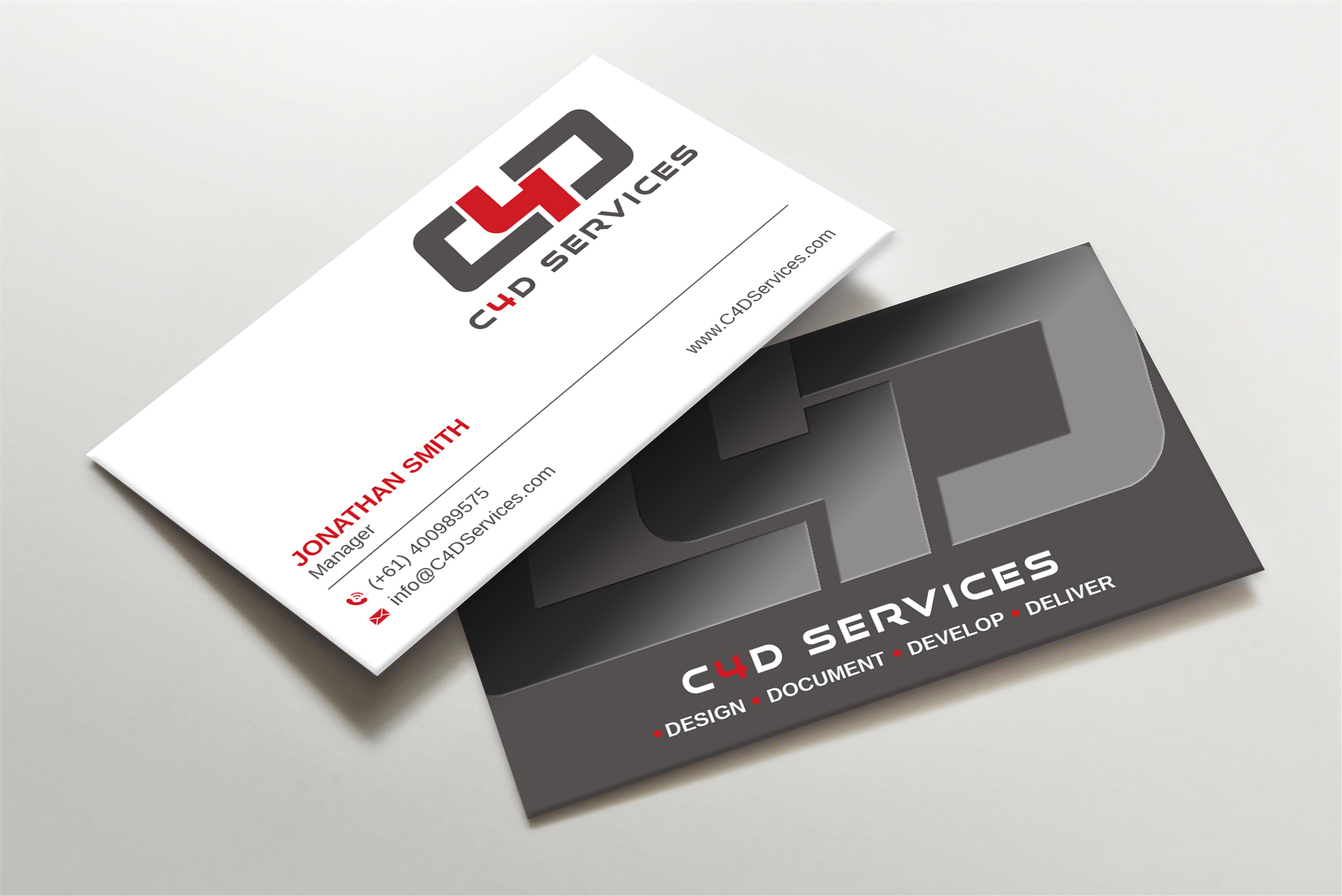 Business Card Design by Imagine design000 for C4D Services | Design #29416123