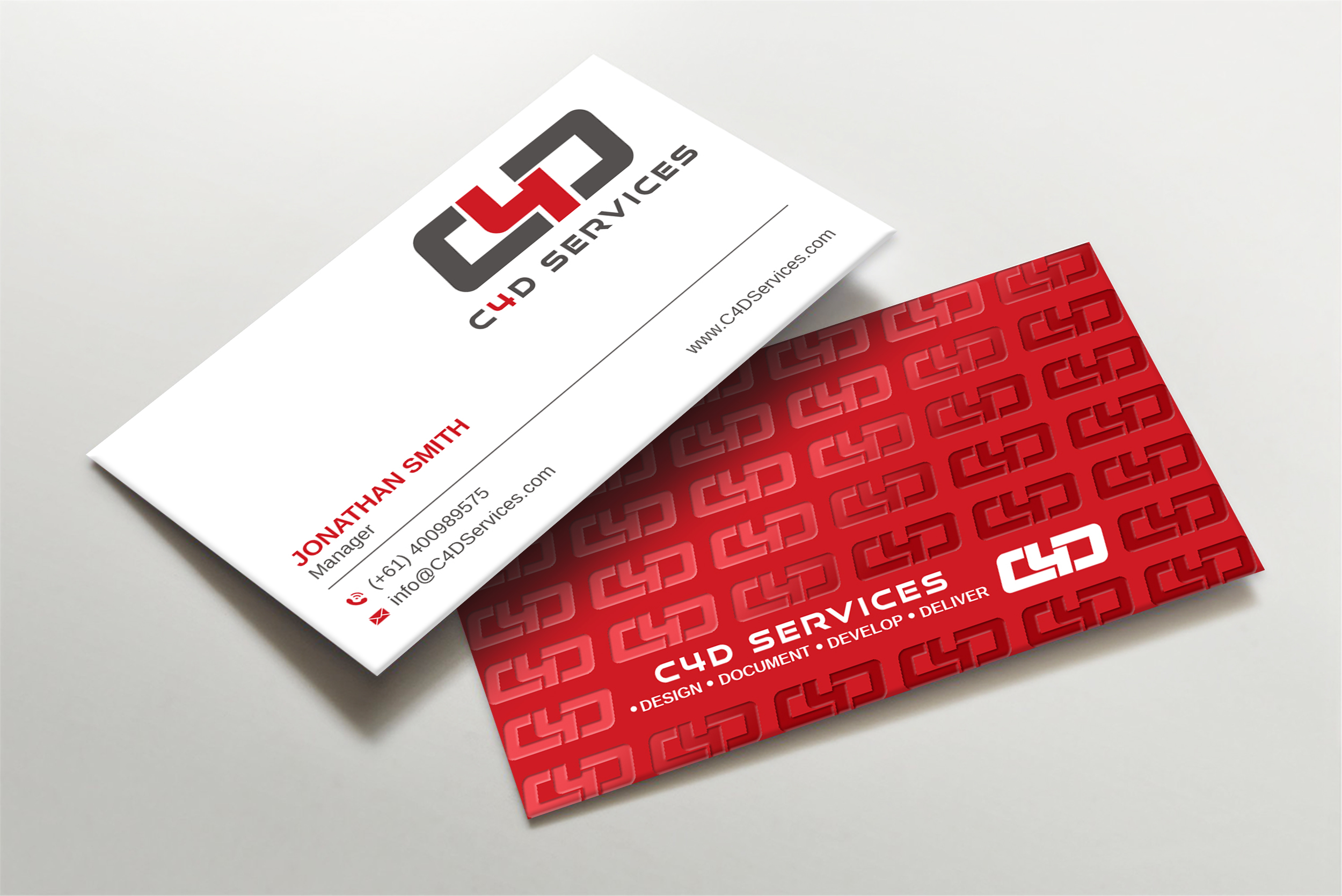 Business Card Design by Imagine design000 for C4D Services | Design #29416125
