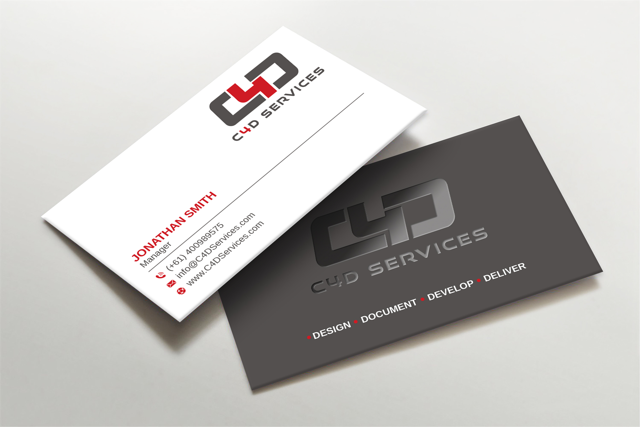 Business Card Design by Imagine design000 for C4D Services | Design #29416129