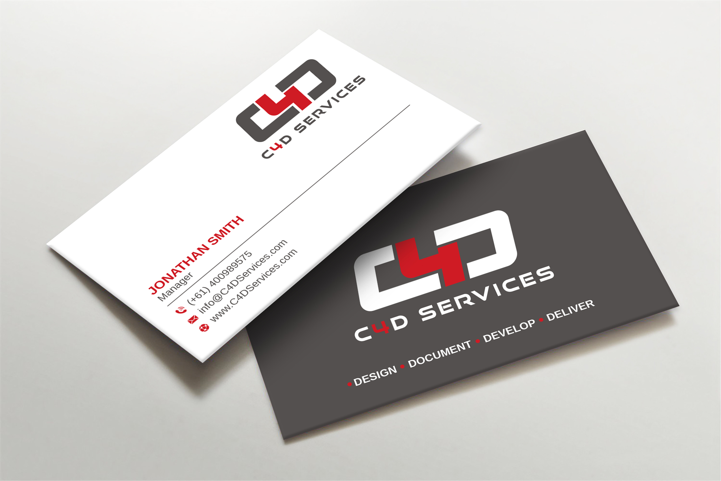 Business Card Design by Imagine design000 for C4D Services | Design #29416130
