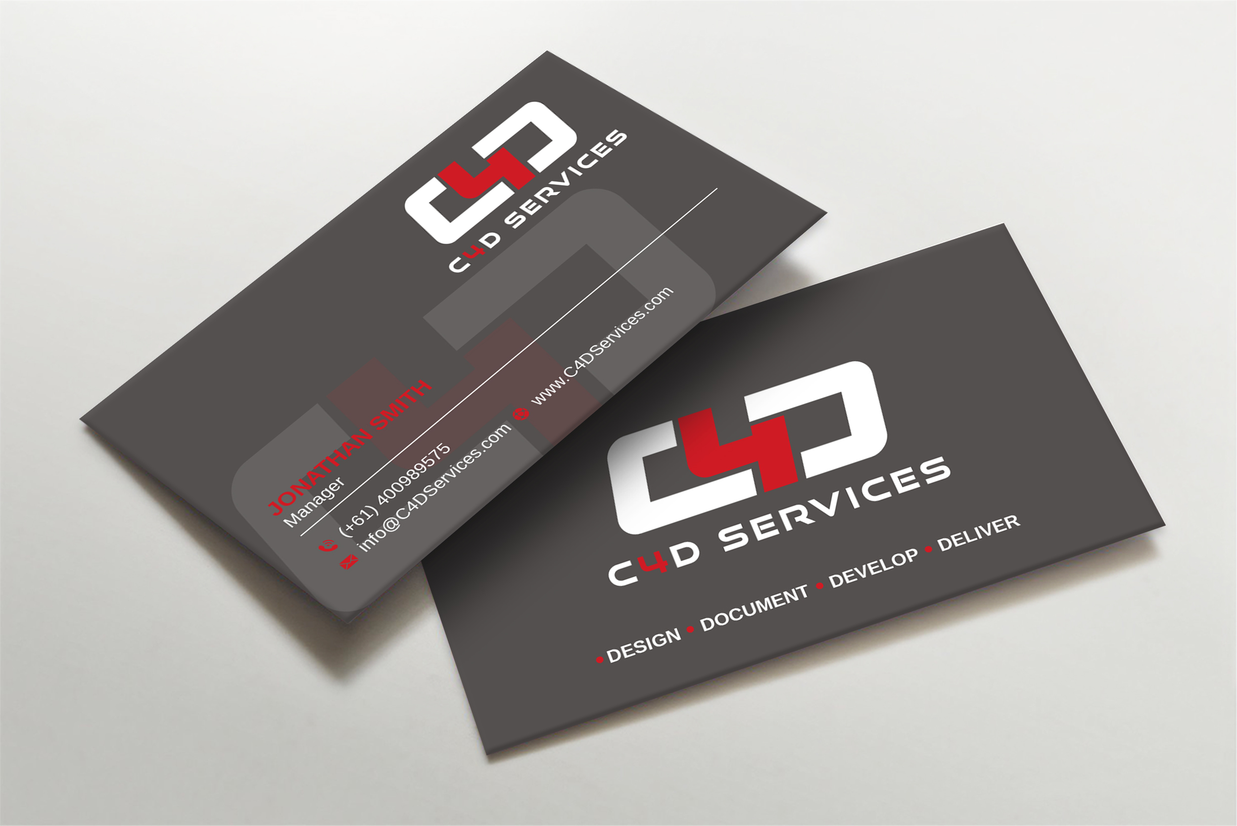 Business Card Design by Imagine design000 for C4D Services | Design #29416136