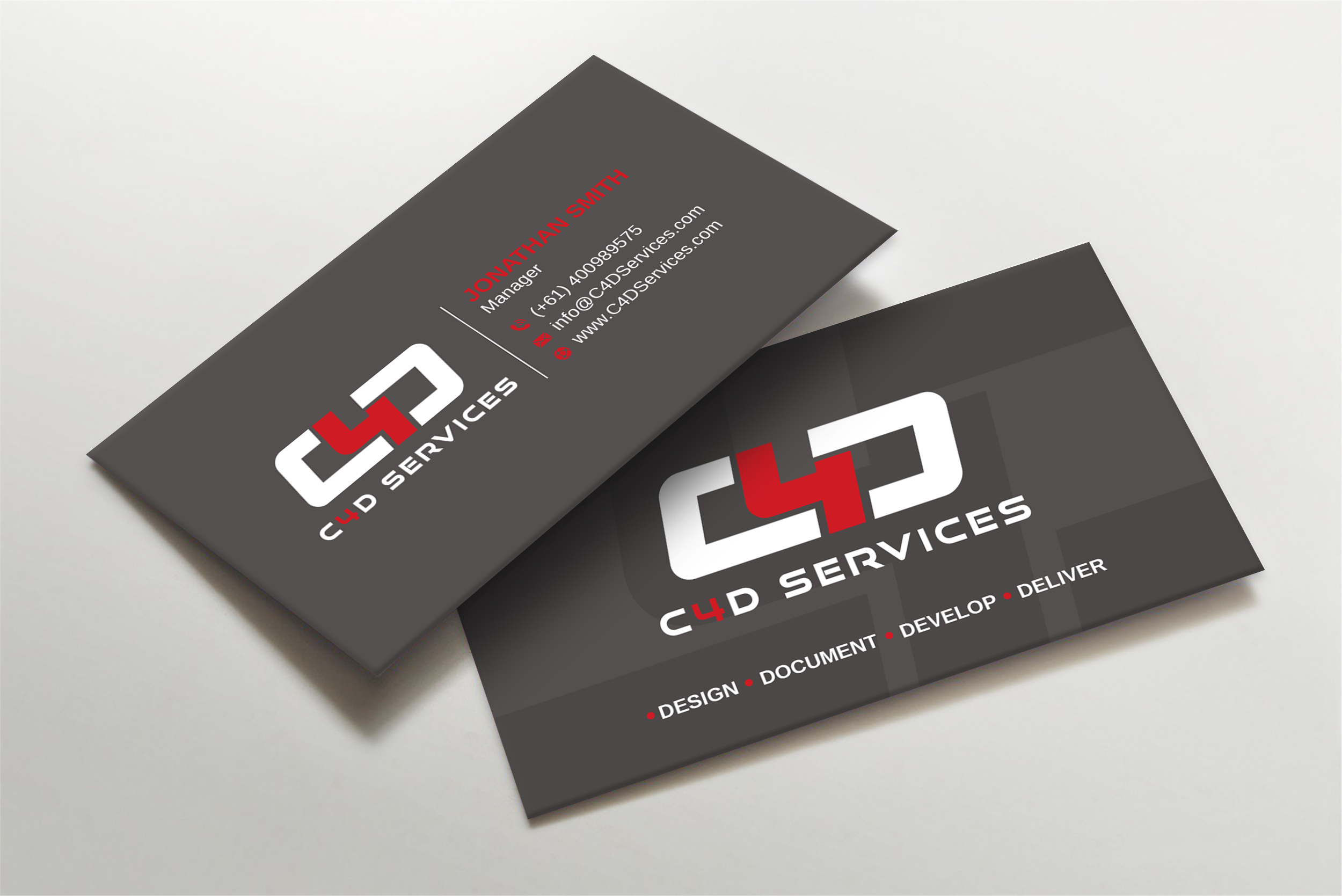 Business Card Design by Imagine design000 for C4D Services | Design #29416138