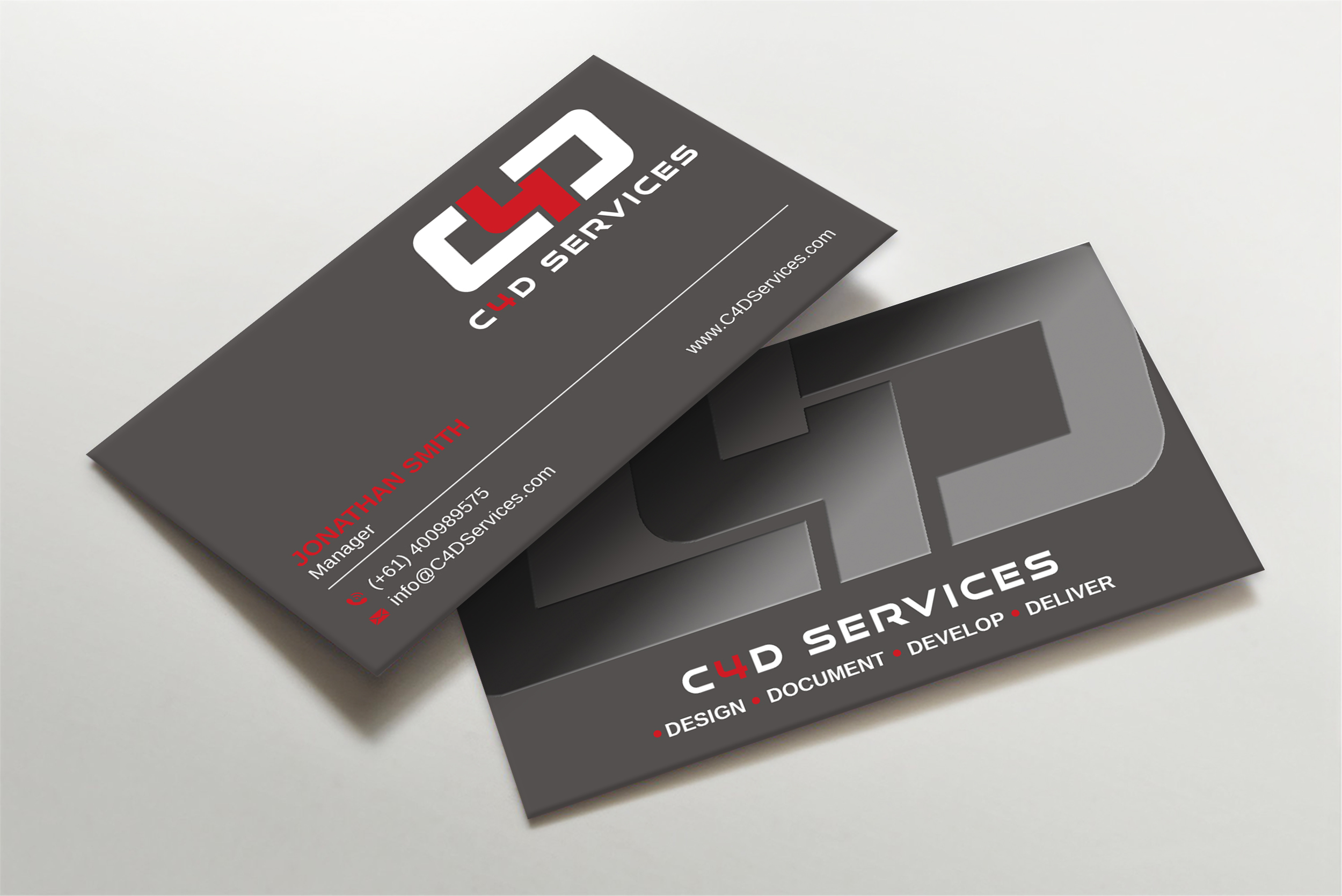 Business Card Design by Imagine design000 for C4D Services | Design #29416139