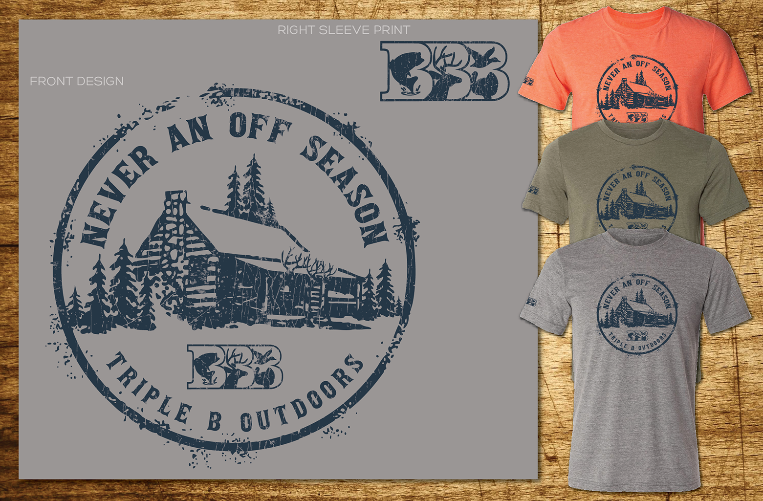 T-shirt Design by CoffeeBreak88 for Bass, Bucks, And Birds | Design: #29426181