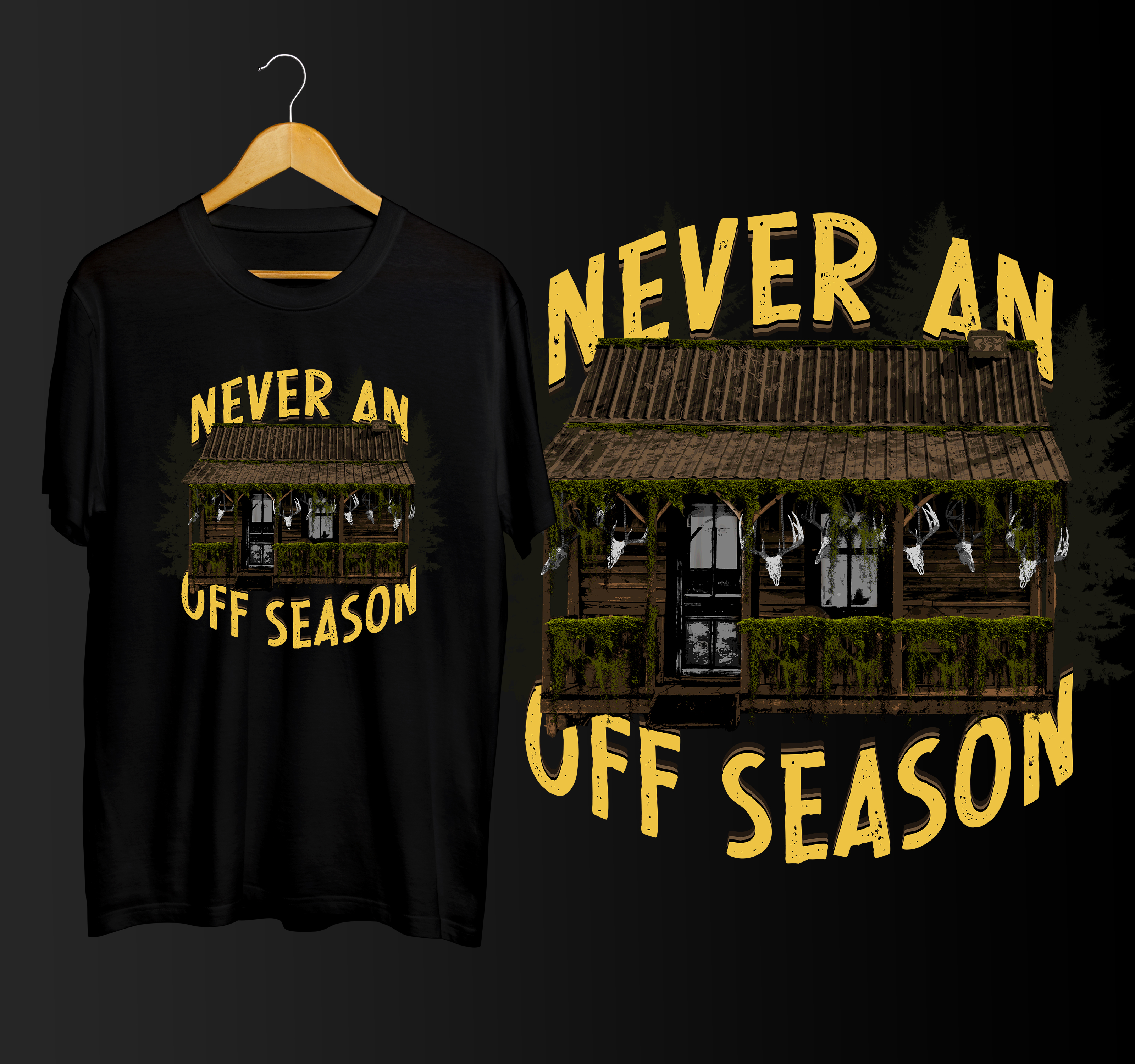 T-shirt Design by Eral Besoña for Bass, Bucks, And Birds | Design #29421758