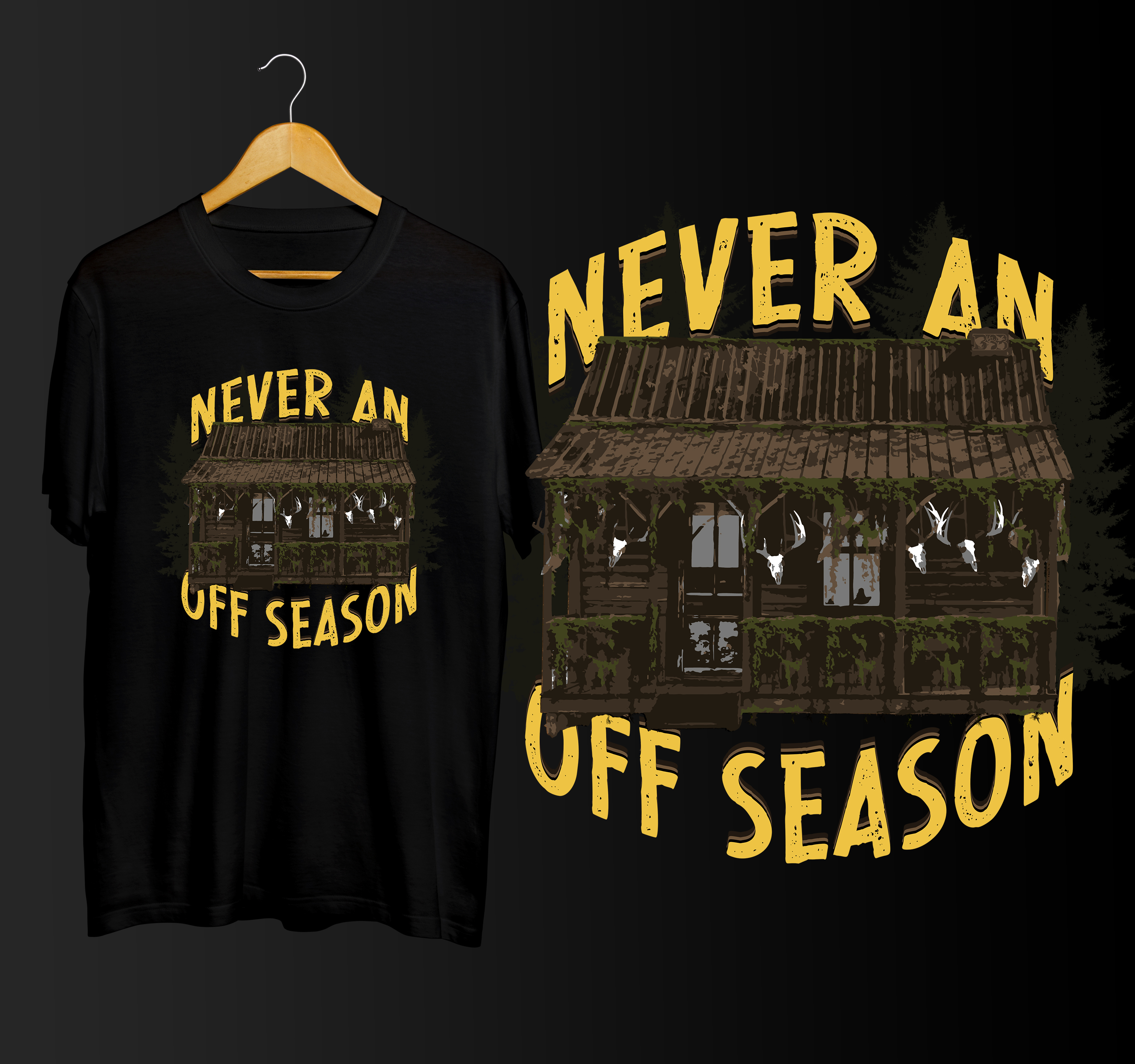 T-shirt Design by Eral Besoña for Bass, Bucks, And Birds | Design #29421783