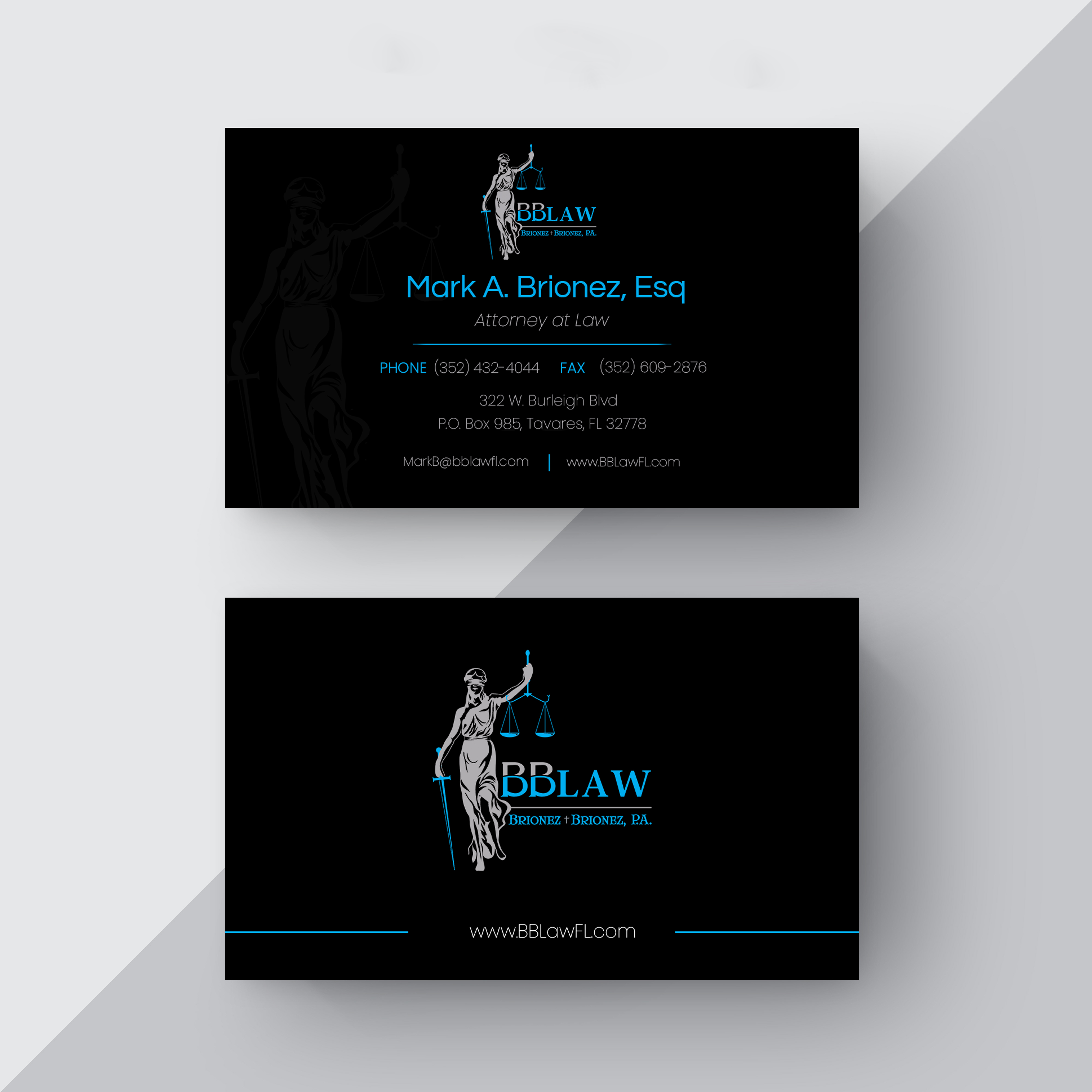 Business Card Design by X-DNA for Brionez + Brionez, P.A. | Design #29429412