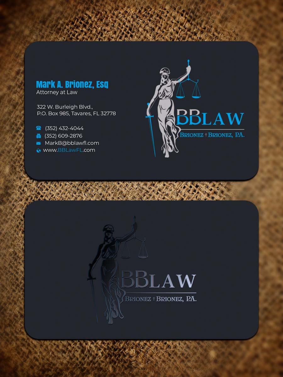 Business Card Design by Graphixpointt for Brionez + Brionez, P.A. | Design #29432107