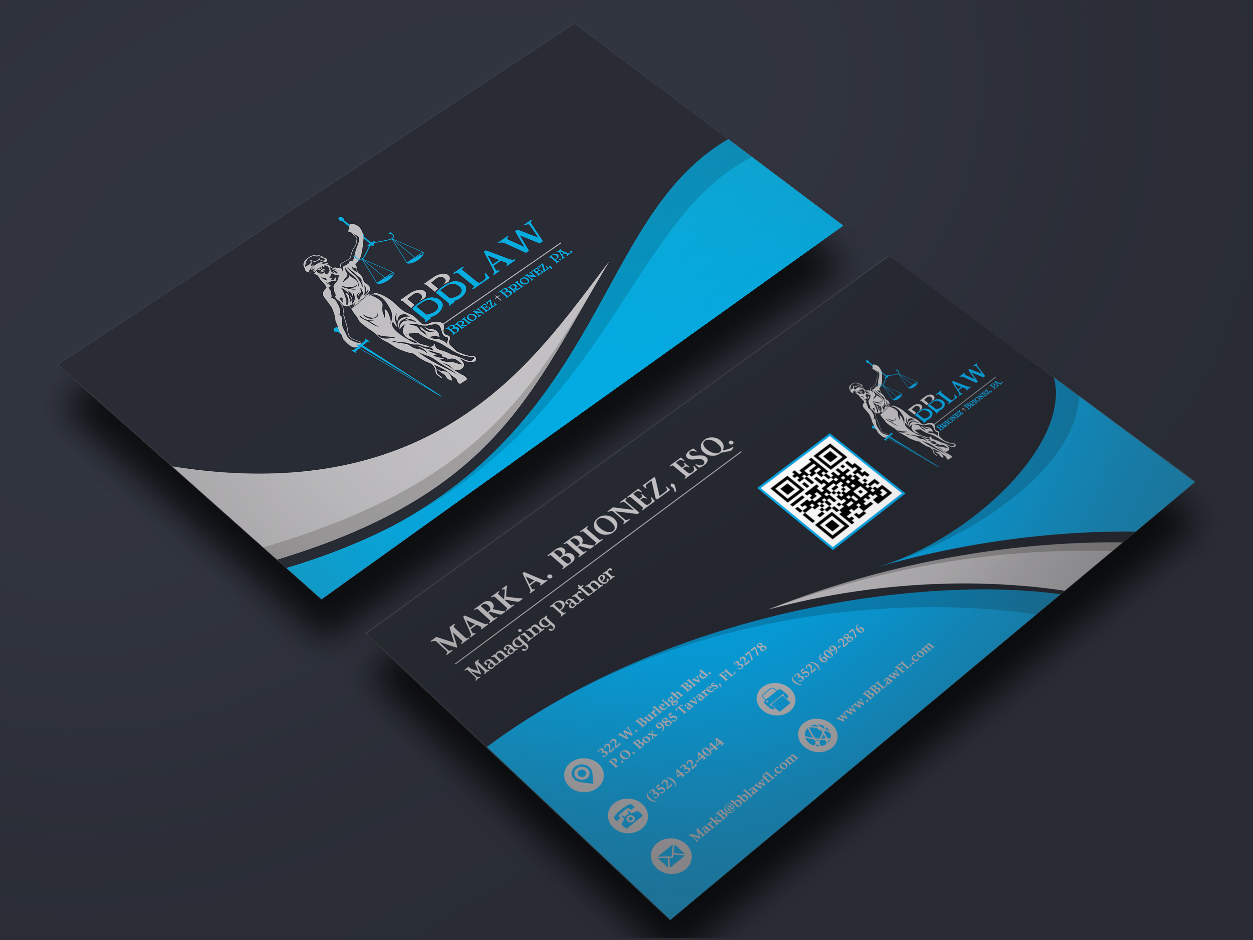 Business Card Design by madhushan_one for Brionez + Brionez, P.A. | Design #29436105