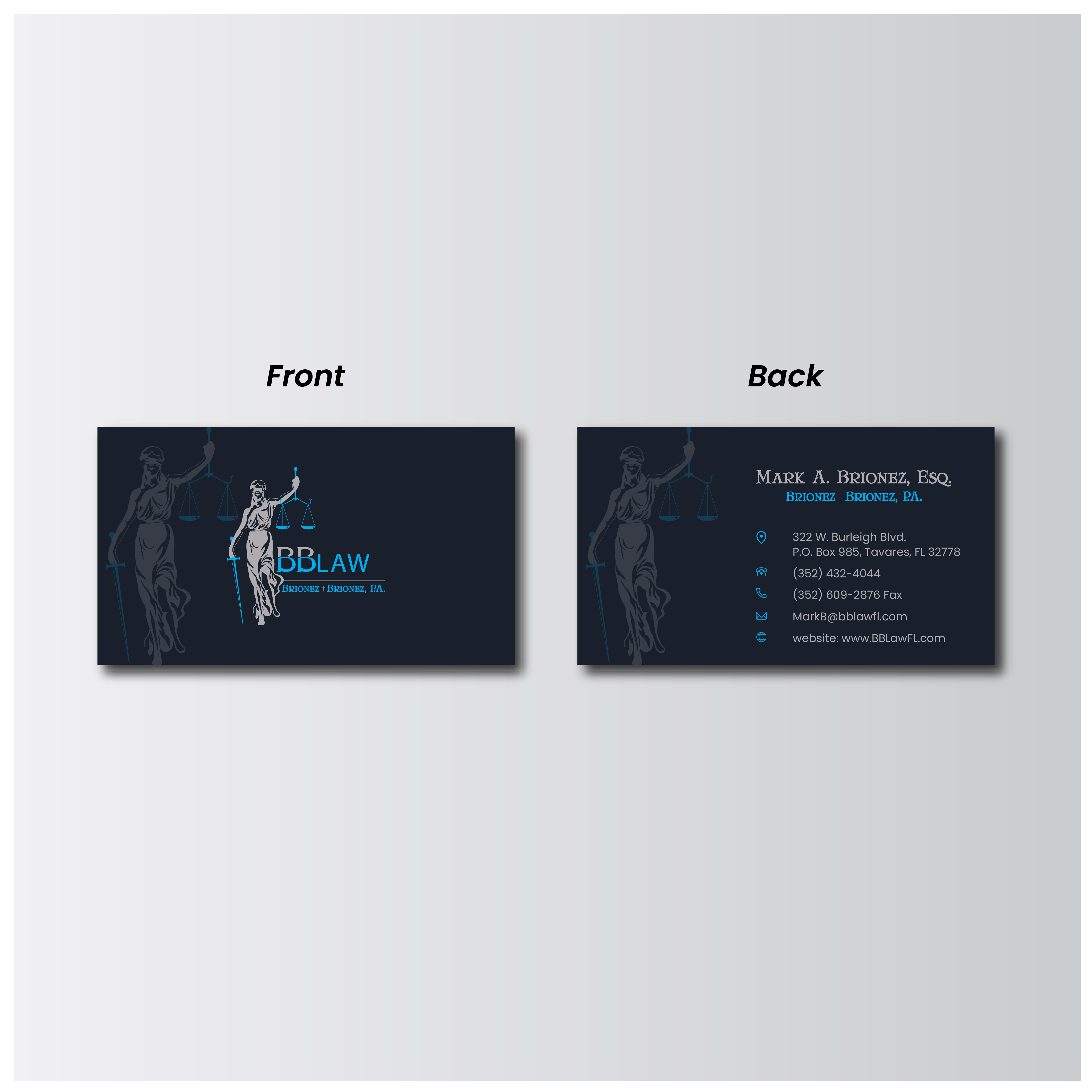 Business Card Design by Luthfi1 for Brionez + Brionez, P.A. | Design #29436857