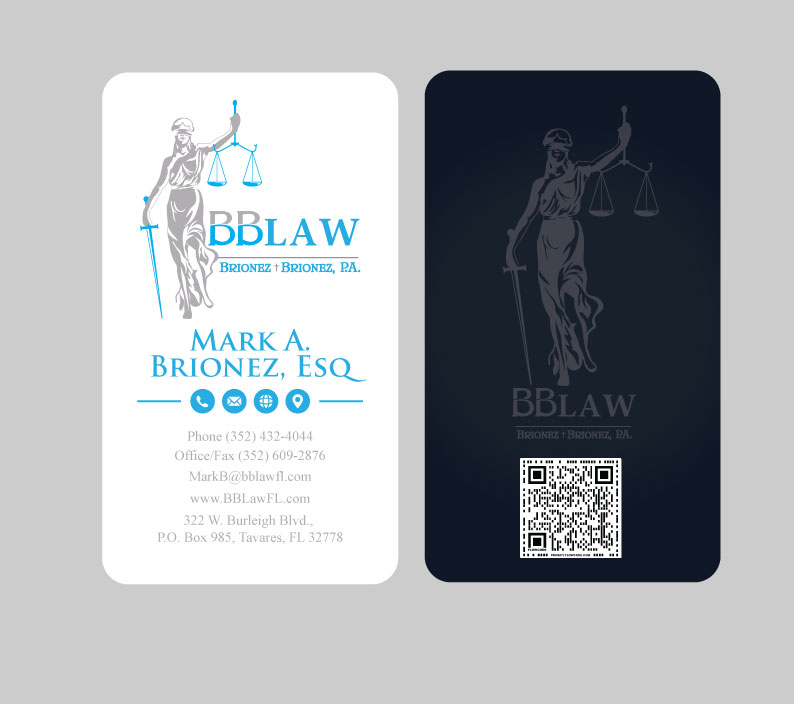 Business Card Design by ISDA Designs for Brionez + Brionez, P.A. | Design #29440605