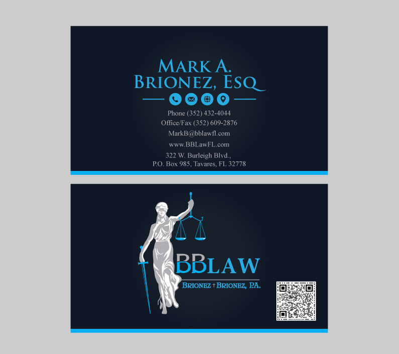 Business Card Design by ISDA Designs for Brionez + Brionez, P.A. | Design #29440611