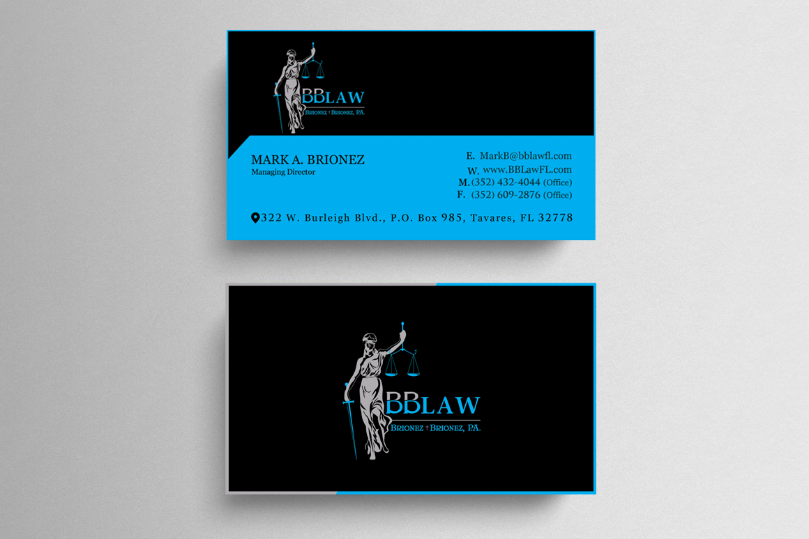 Visitenkarten-Design von  Artman für Brionez + Brionez, P.A. | Design #29433508