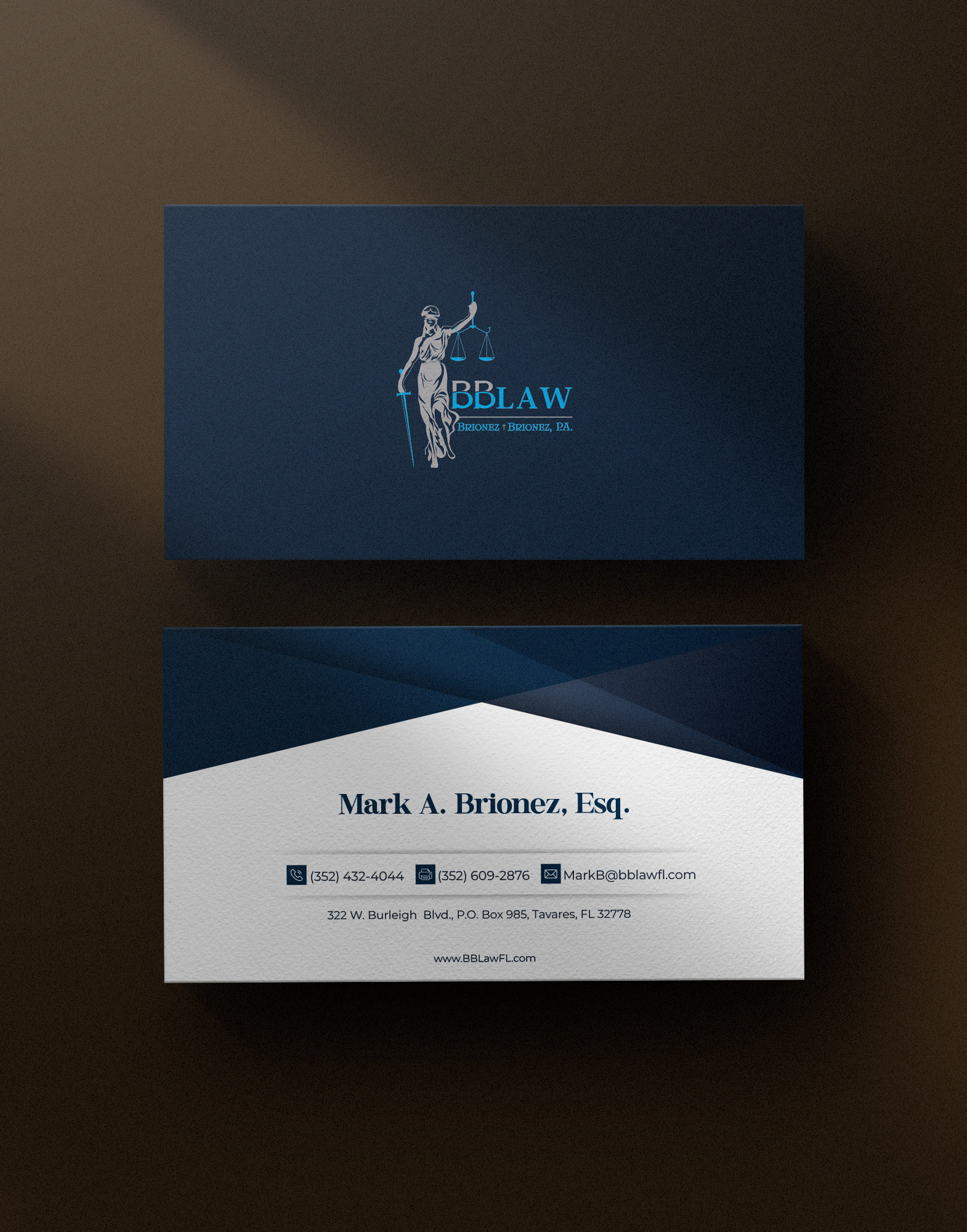 Diseño de Tarjeta de Presentación por RAFX DESIGN para Brionez + Brionez, P.A. | Diseño #29426918