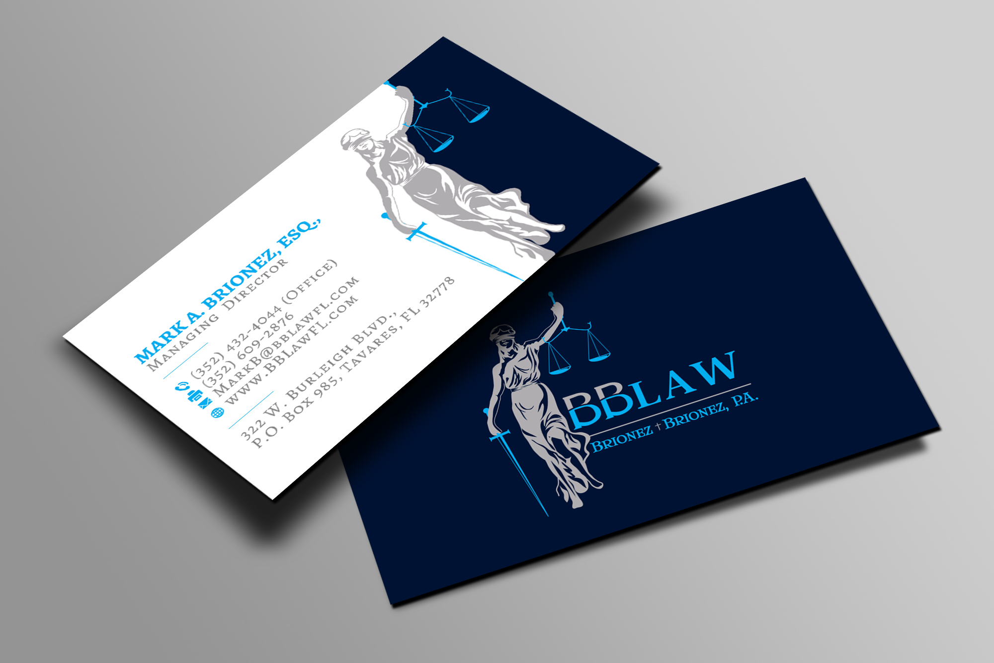 Business Card Design by Creations Box 2015 for Brionez + Brionez, P.A. | Design #29427970
