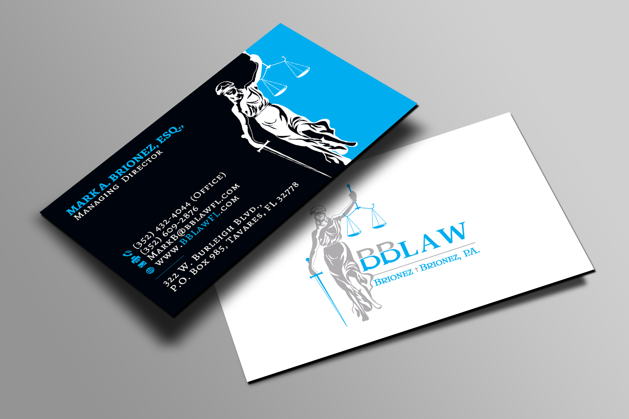 Diseño de Tarjeta de Presentación por Creations Box 2015 para Brionez + Brionez, P.A. | Diseño #29427971