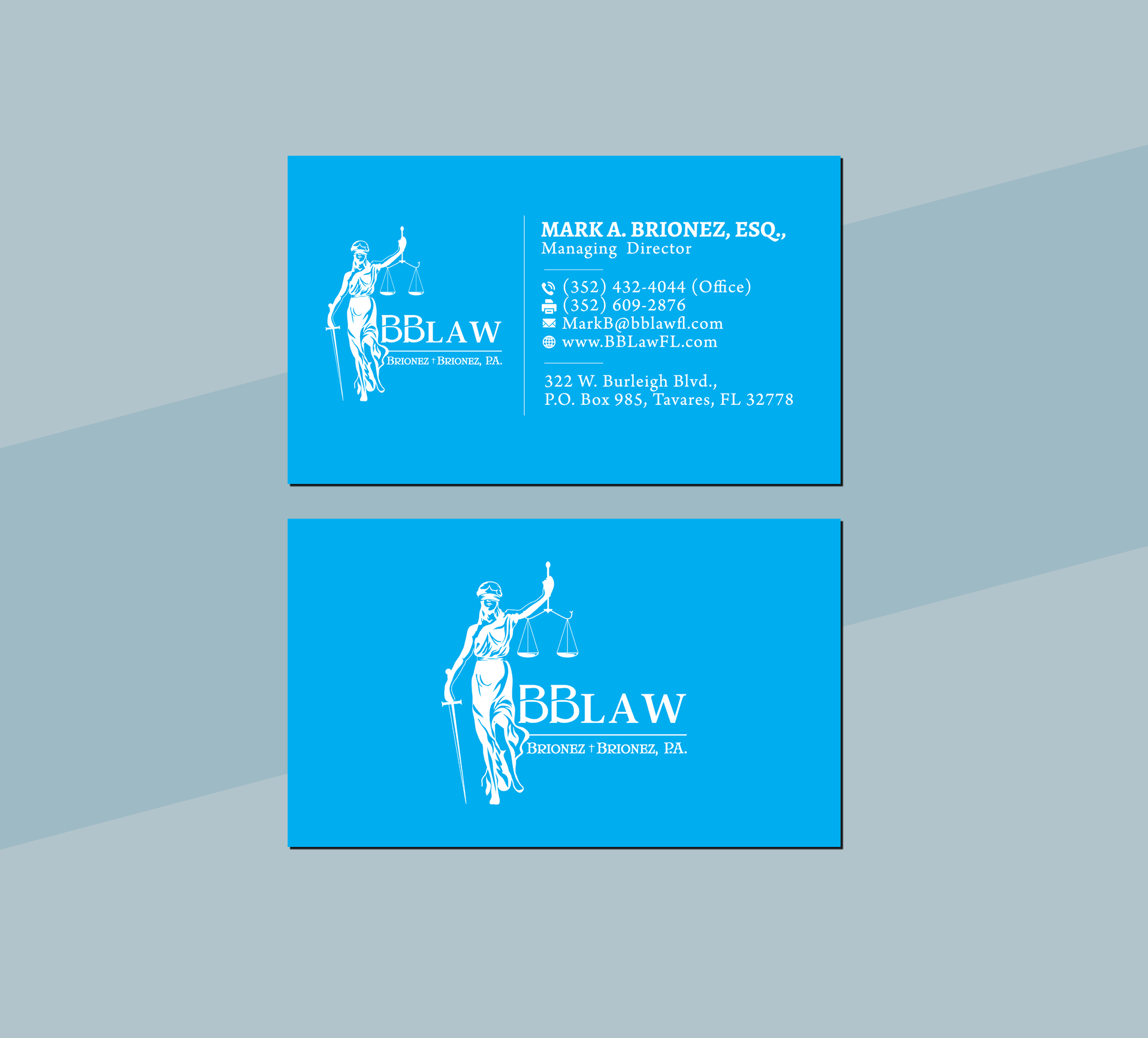 Design de Carte de Visite par Creations Box 2015 pour Brionez + Brionez, P.A. | Design #29429622