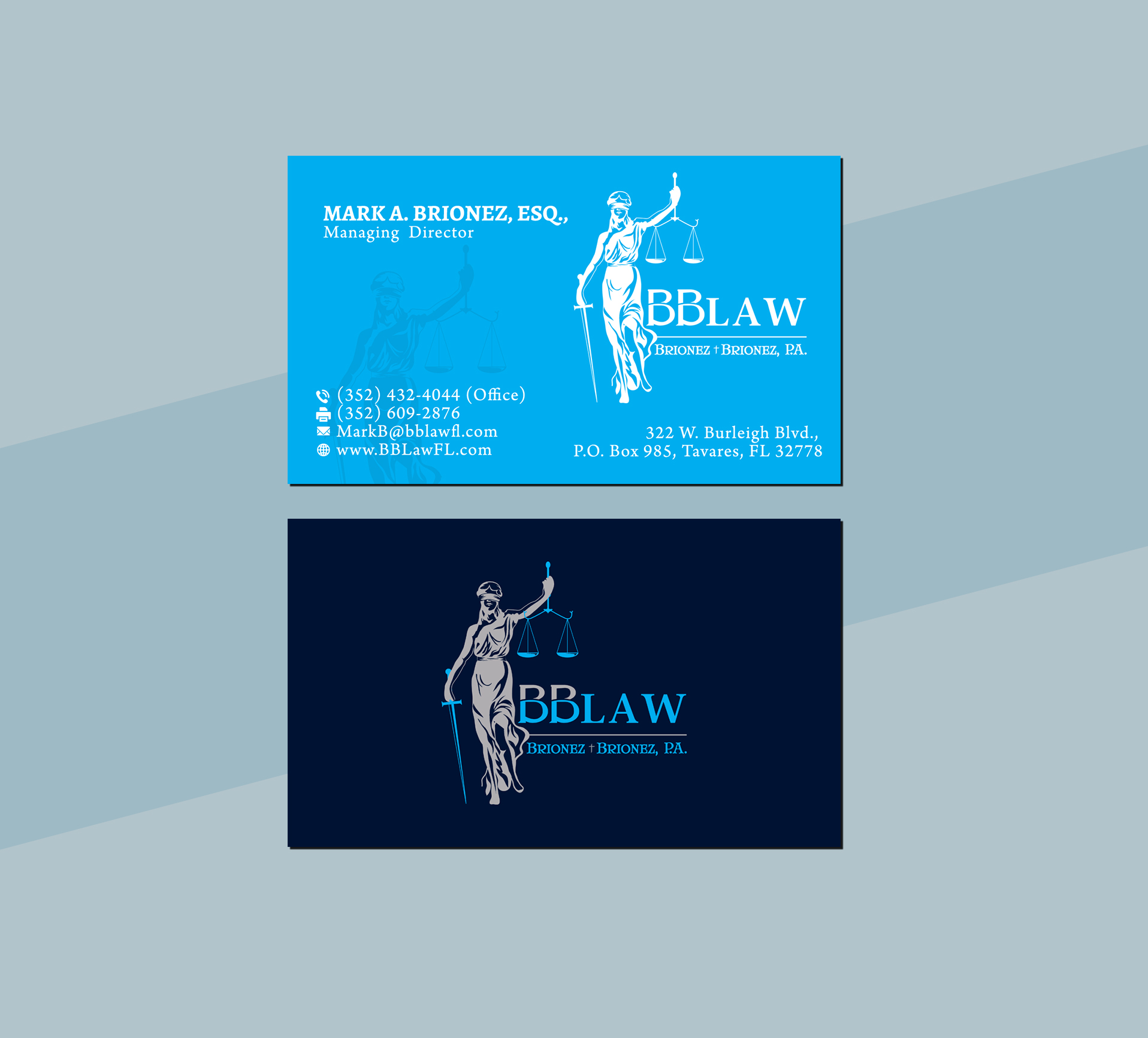 Diseño de Tarjeta de Presentación por Creations Box 2015 para Brionez + Brionez, P.A. | Diseño #29429628