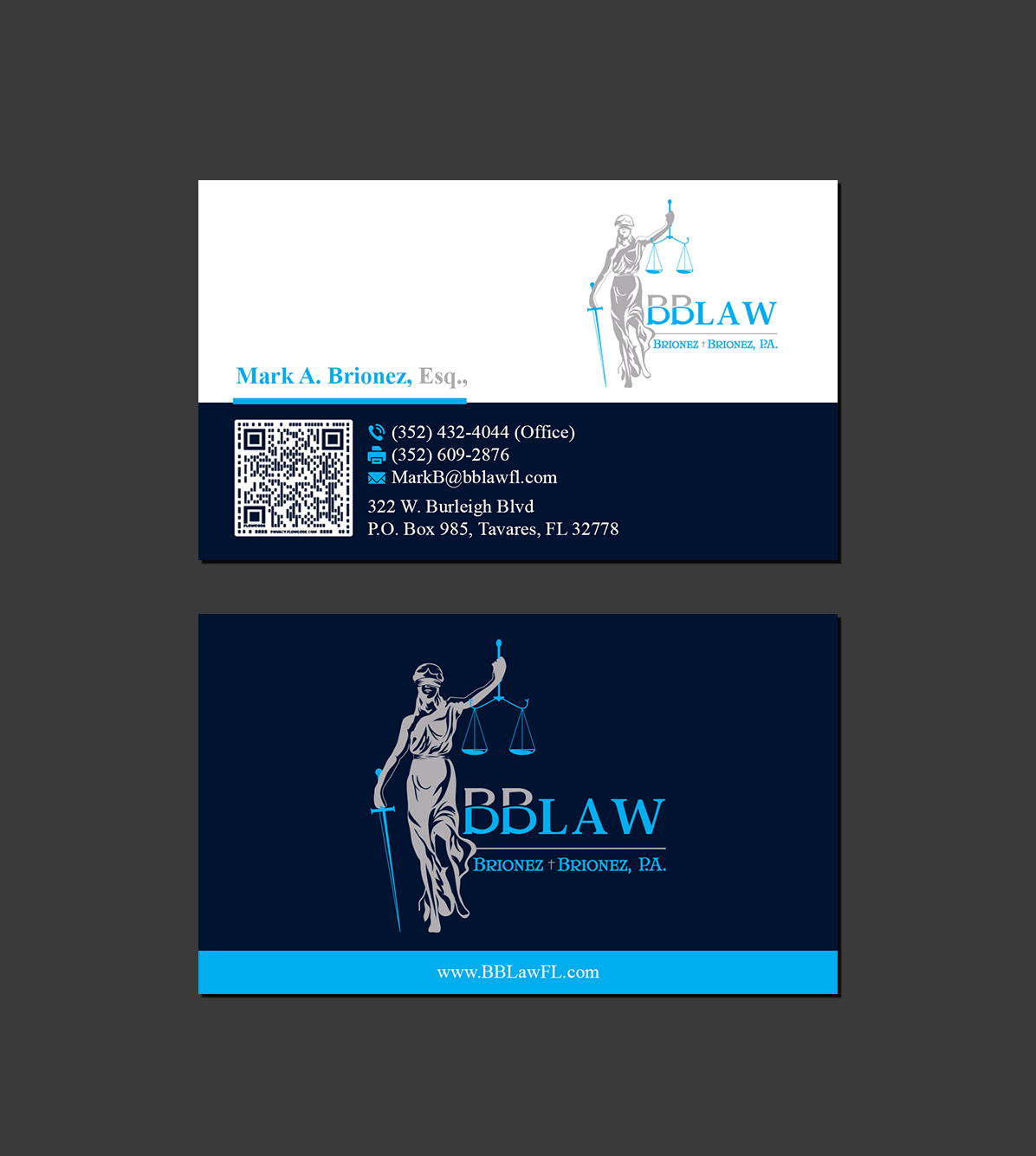 Business Card Design by Creations Box 2015 for Brionez + Brionez, P.A. | Design #29432071