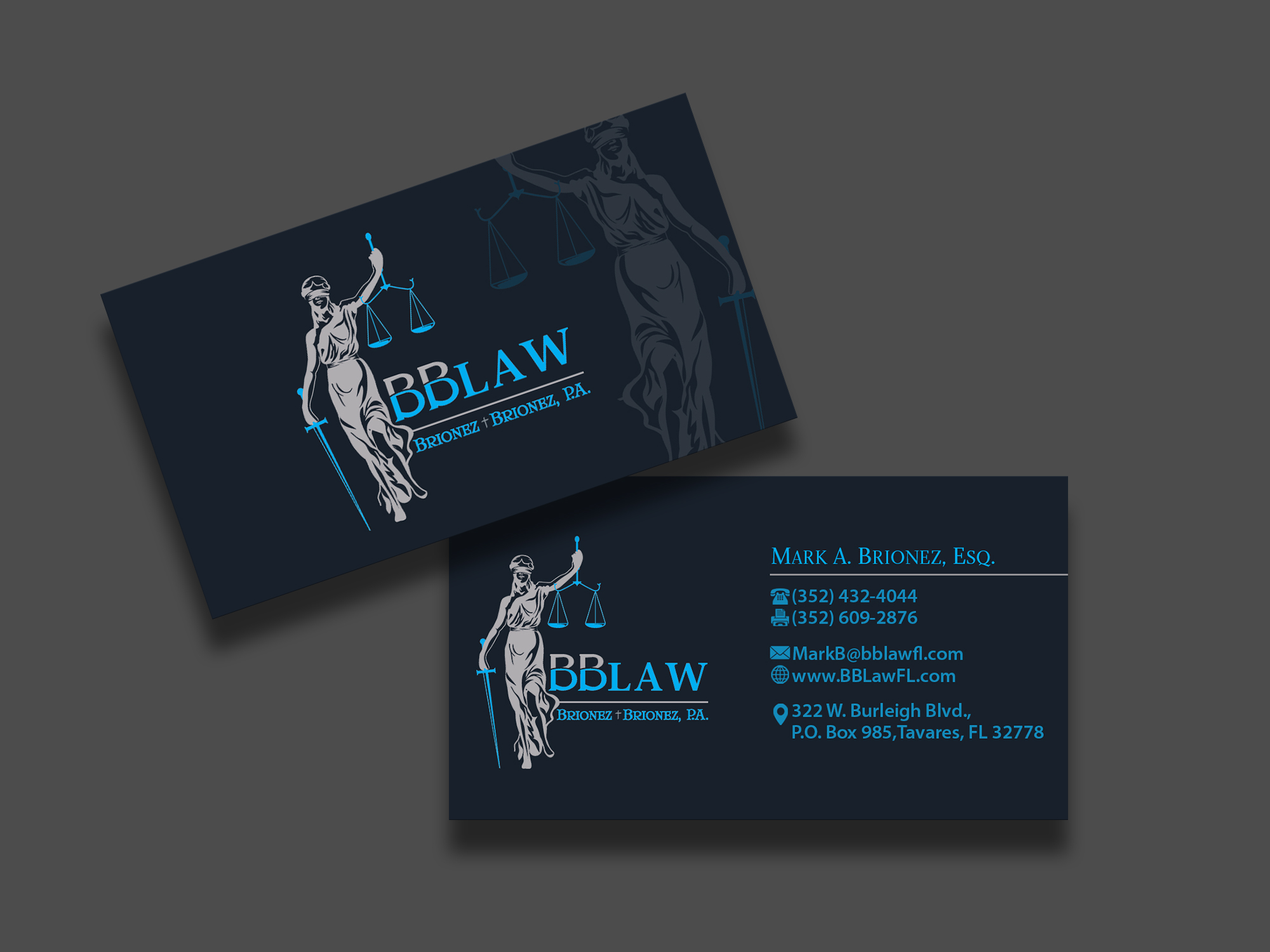 Business Card Design by Edirisingha for Brionez + Brionez, P.A. | Design #29434831