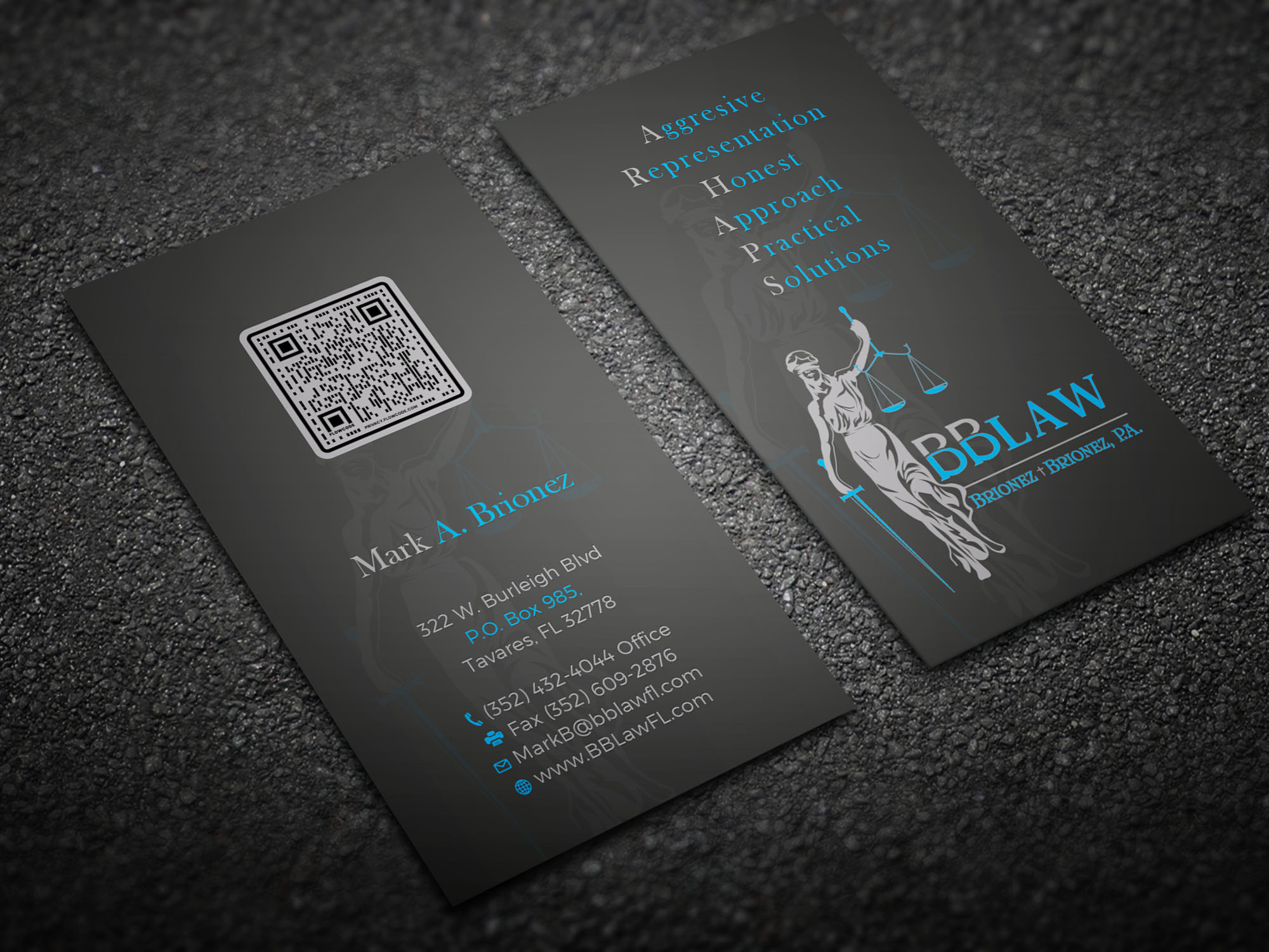 Diseño de Tarjeta de Presentación por Tripti Ranjan Gain para Brionez + Brionez, P.A. | Diseño #29433042