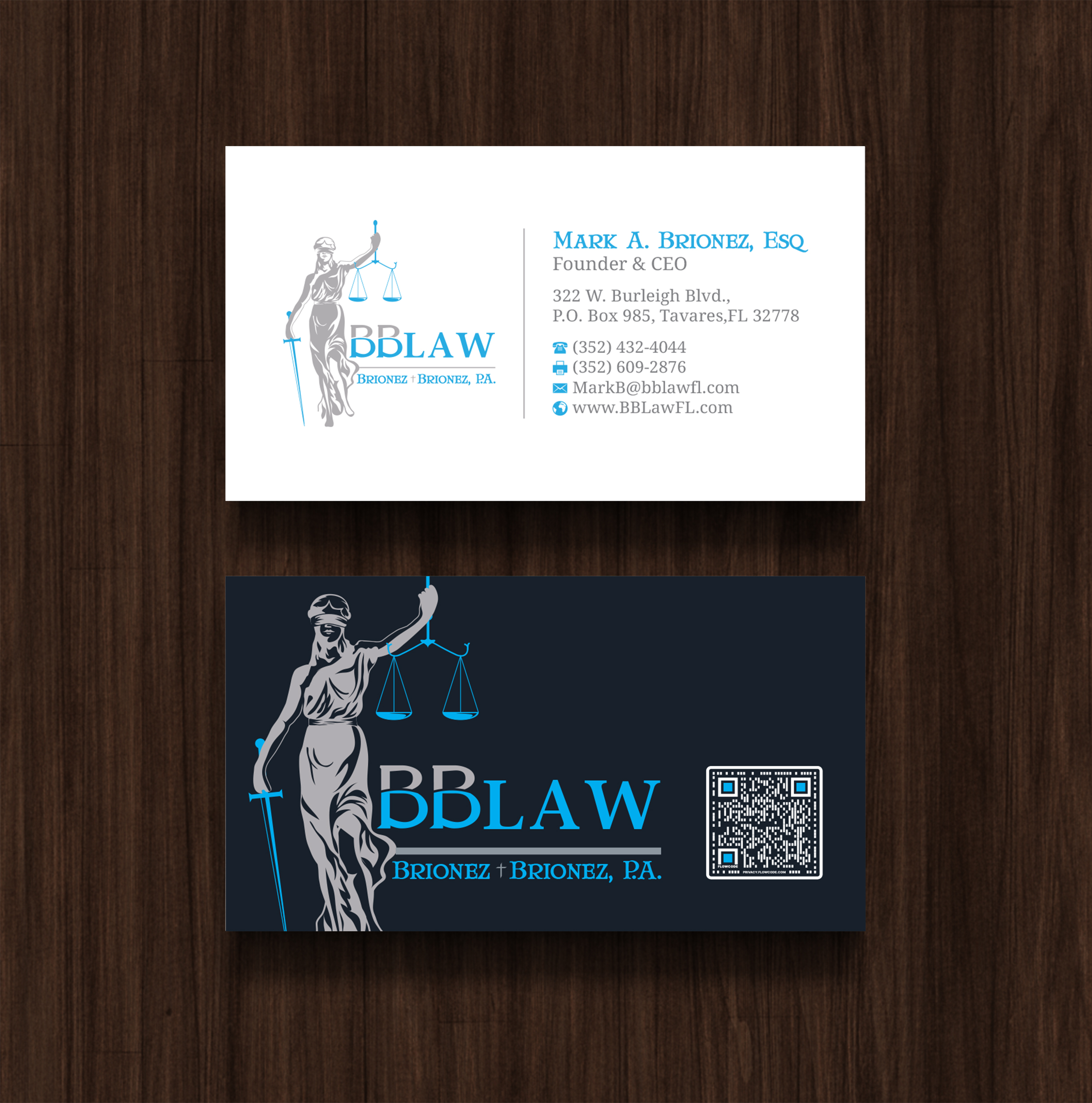 Business Card Design by R.design for Brionez + Brionez, P.A. | Design #29426934