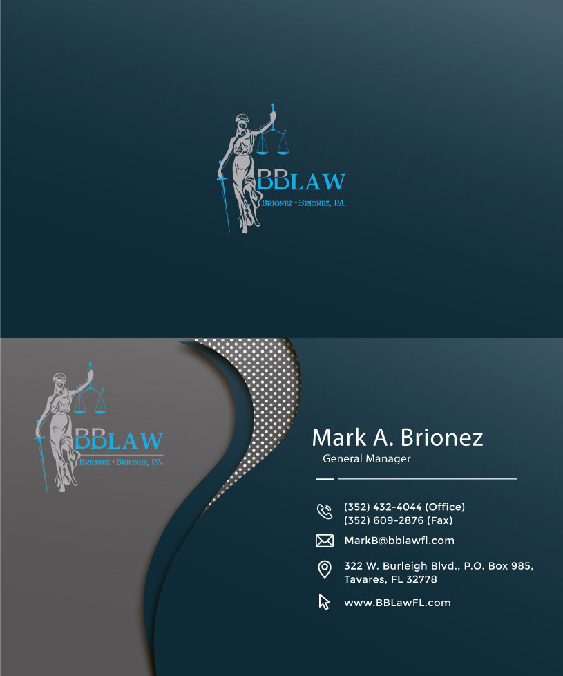 Business Card Design by Fellalence for Brionez + Brionez, P.A. | Design #29432798