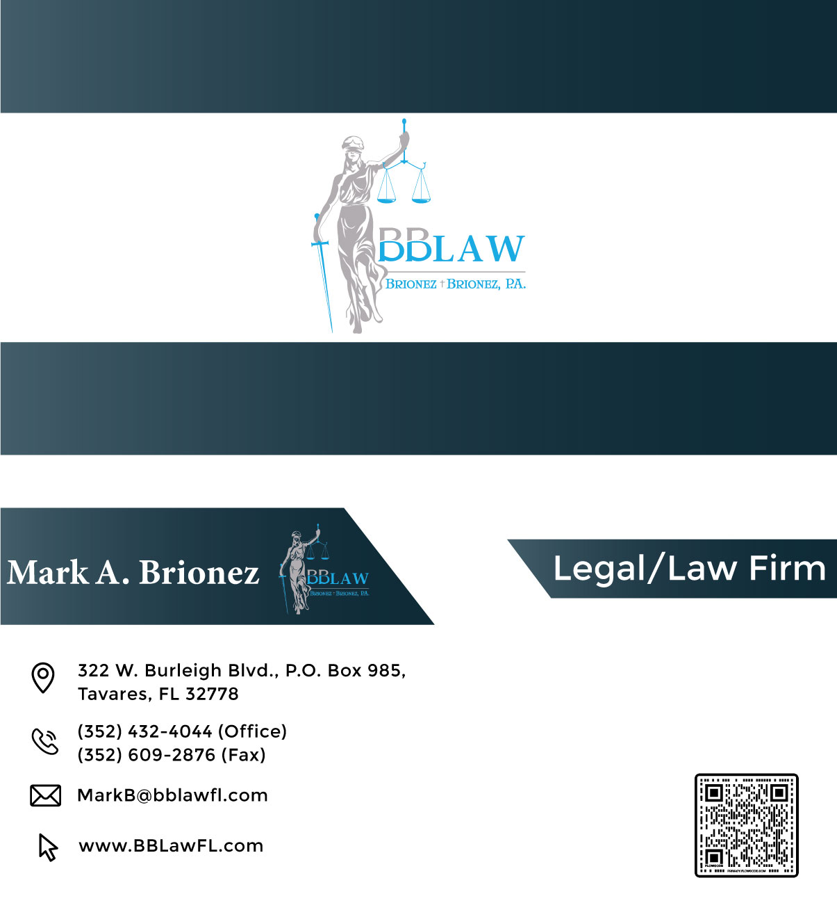 Business Card Design by Fellalence for Brionez + Brionez, P.A. | Design #29432954